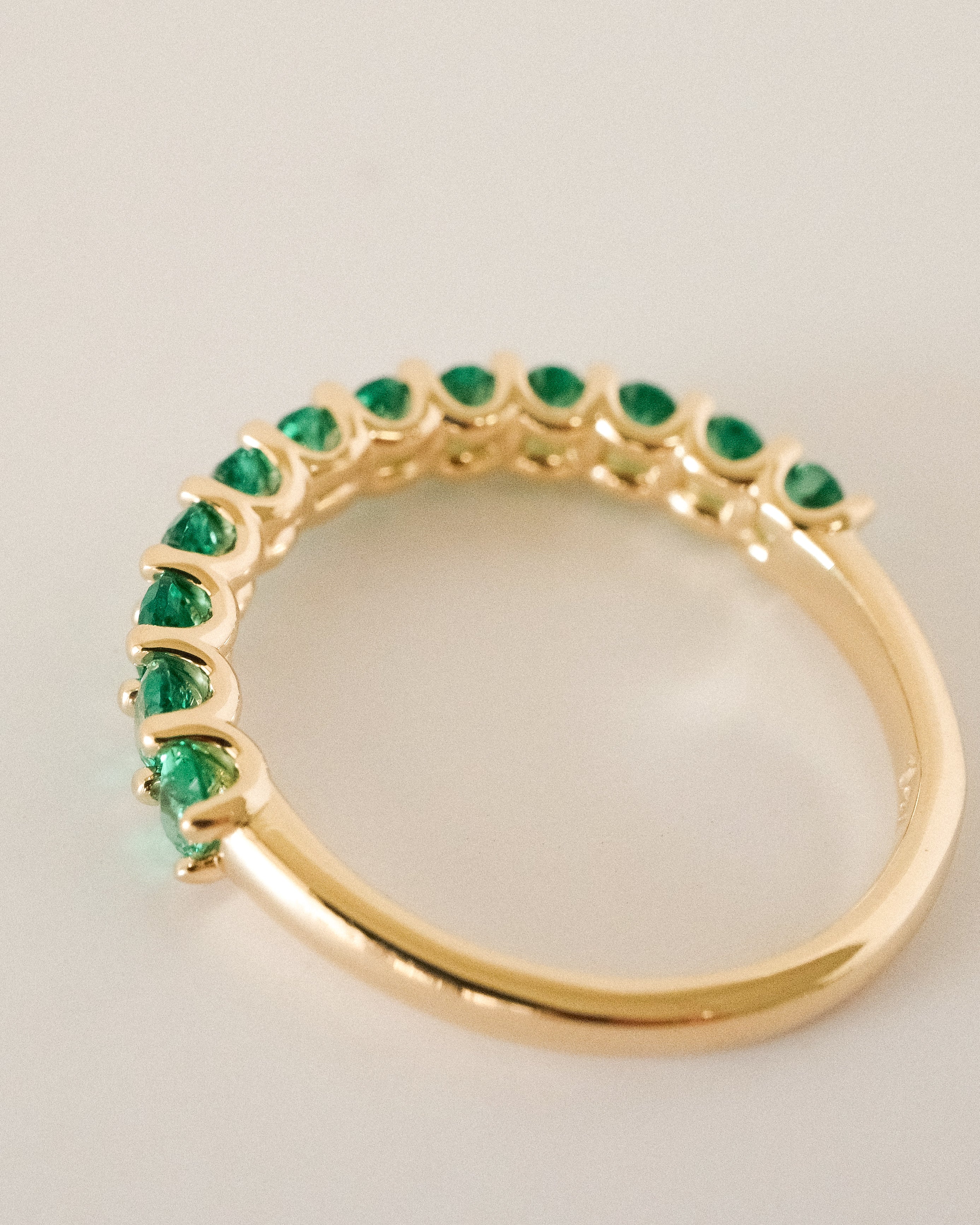 ALINA OVAL EMERALDS BAND