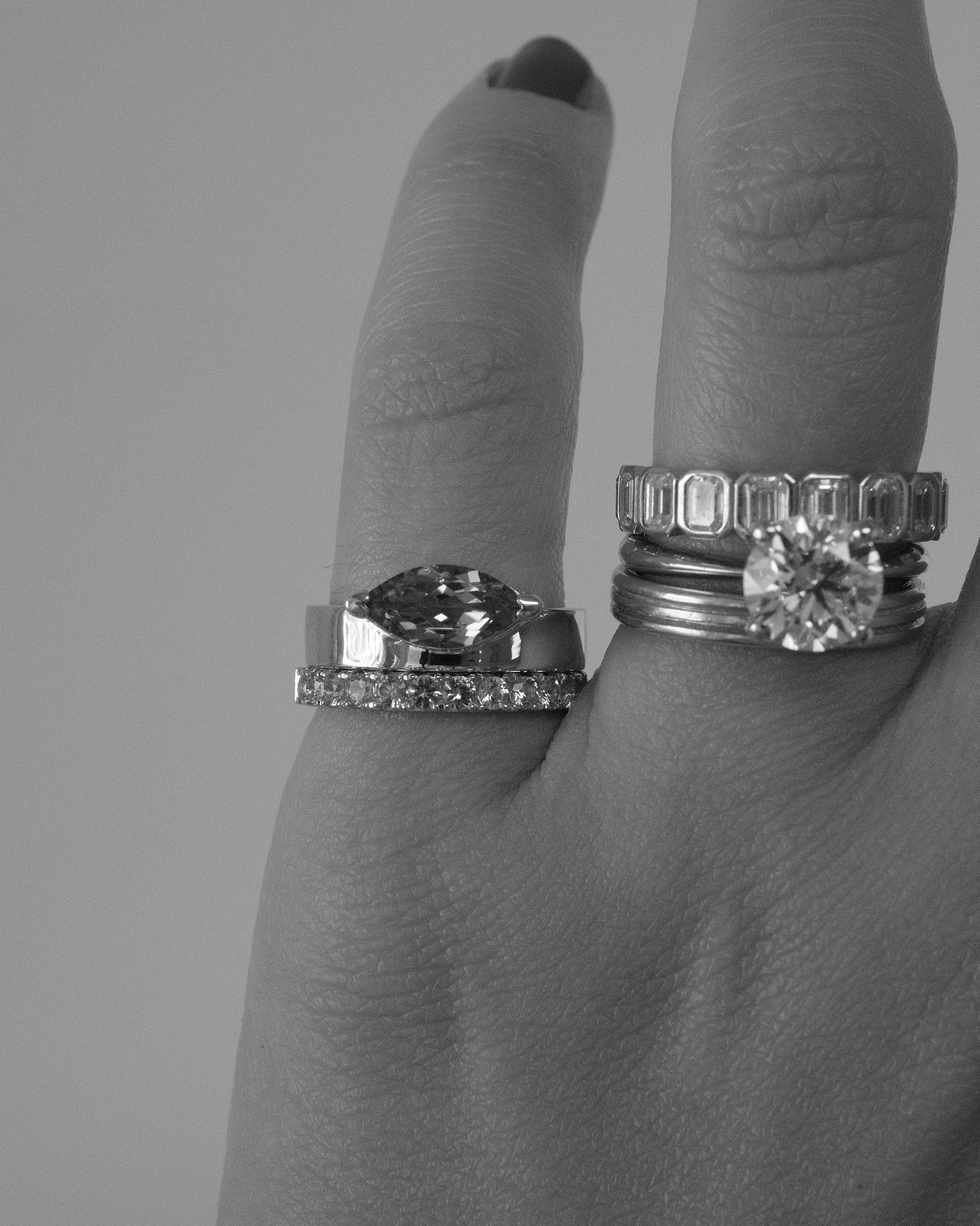Offset Marquise Peridot Cigar Band Ring