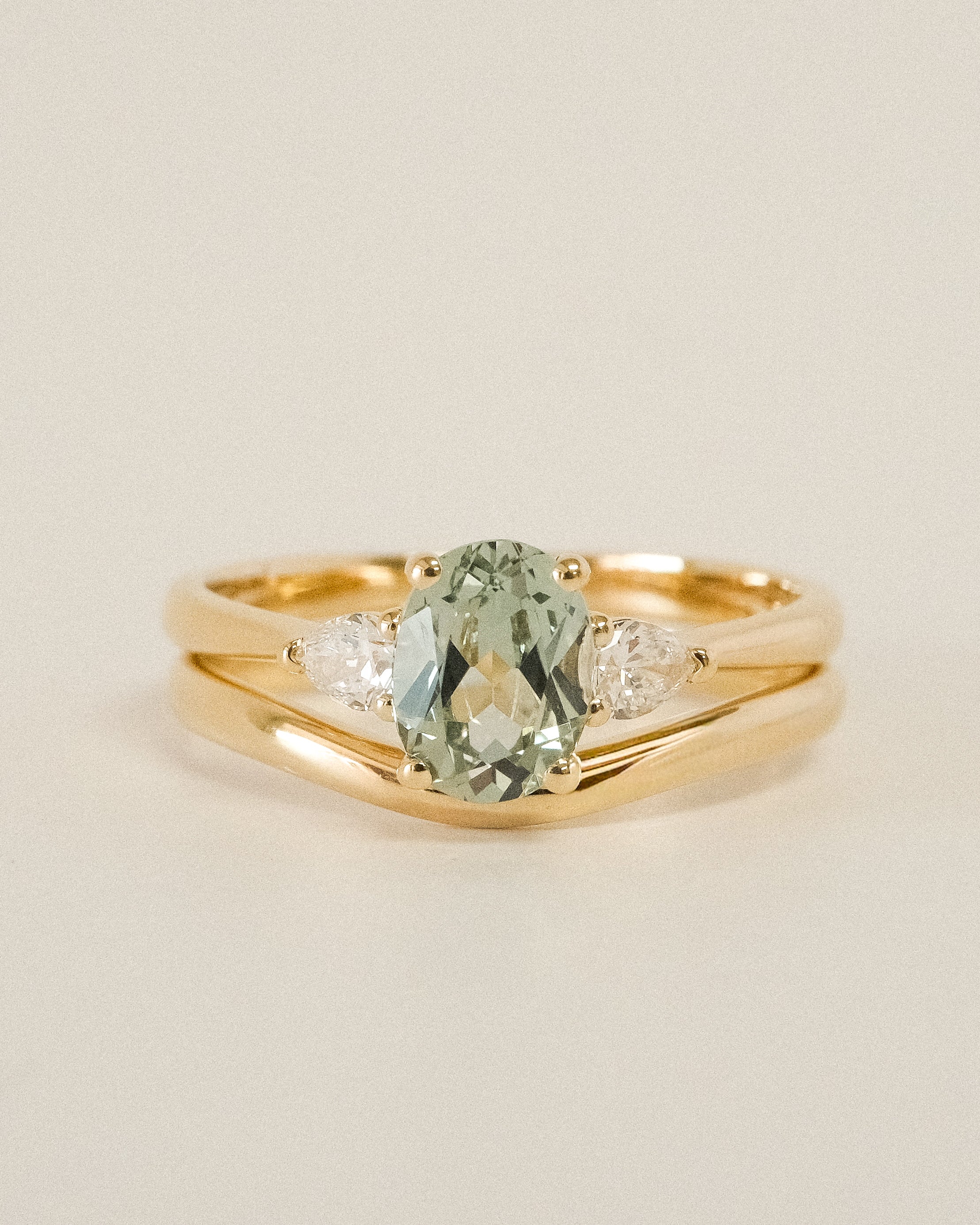 CRISTINE RING - 1.60ct OVAL GREEN SAPPHIRE