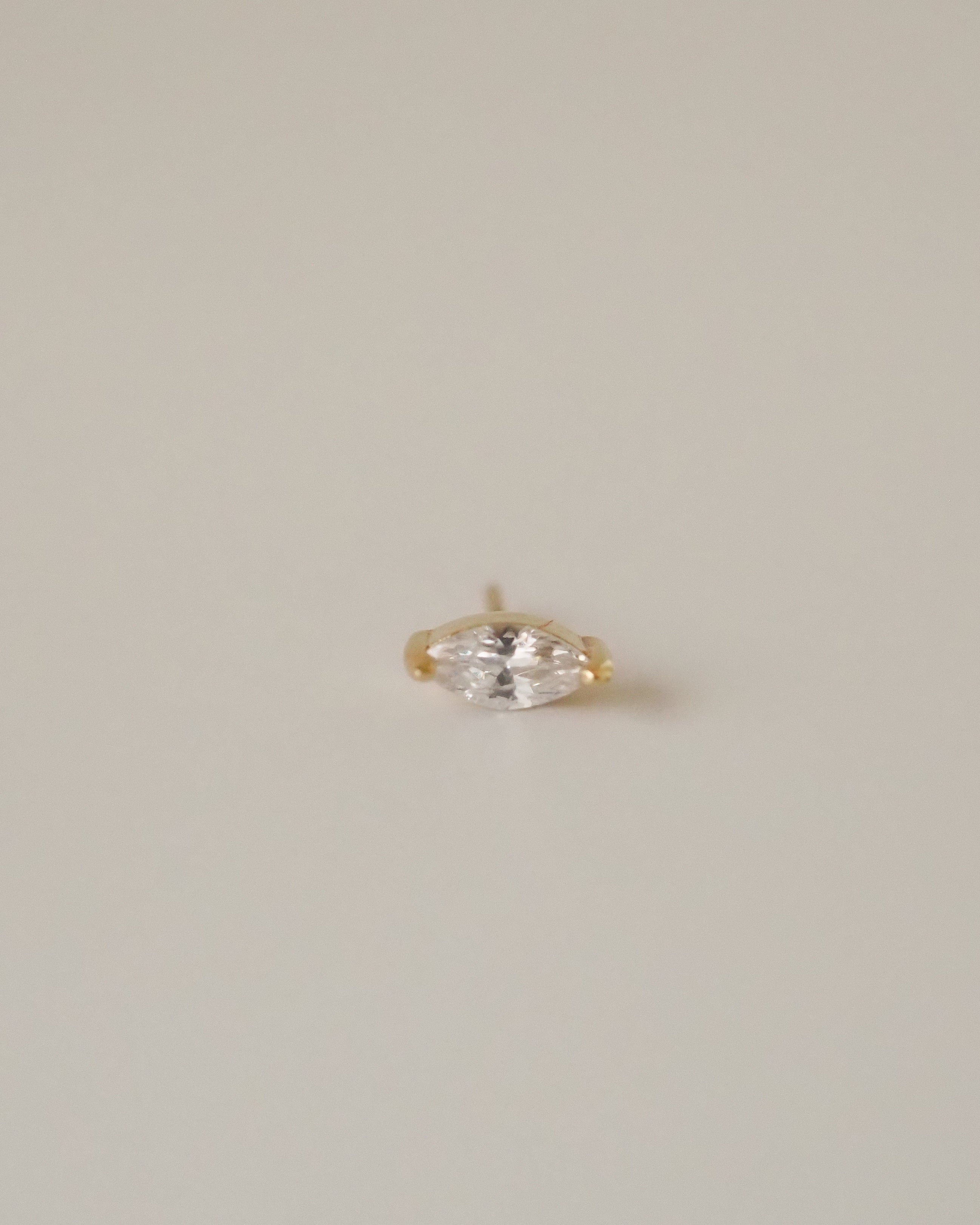 14k MARQUISE PIERCING STUD