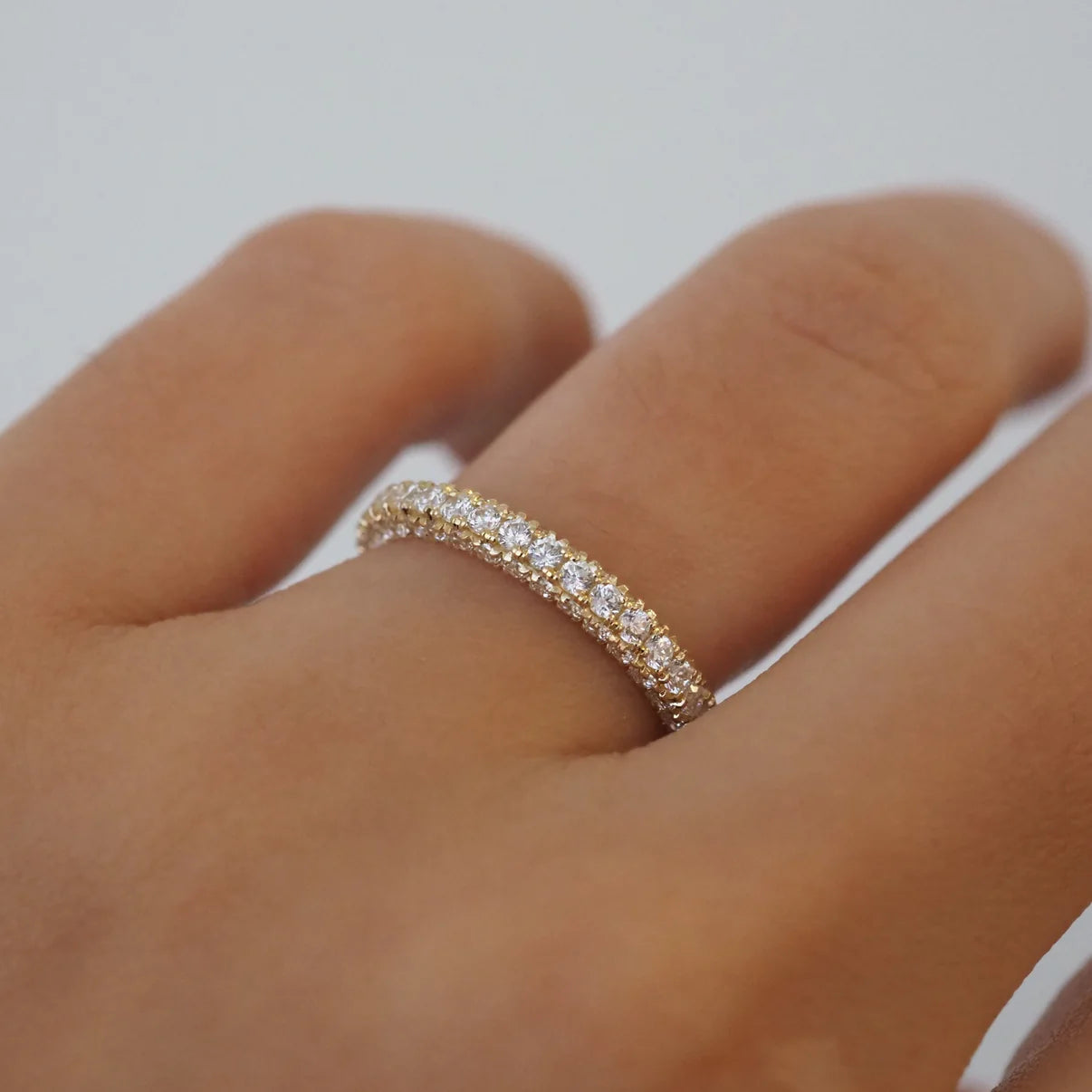 THREE SIDED ETERNITY RING