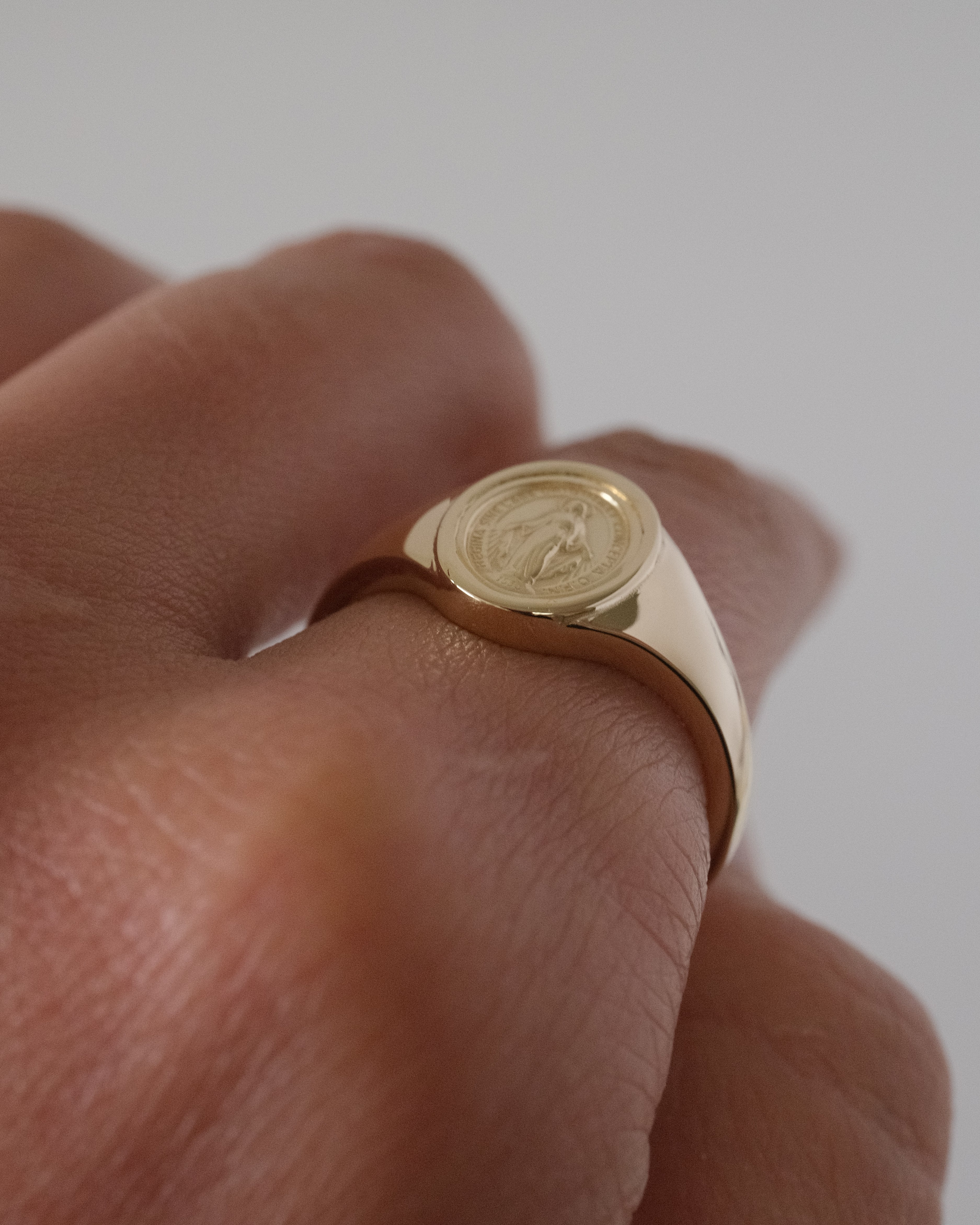 HOLY MEDAL SIGNET RING