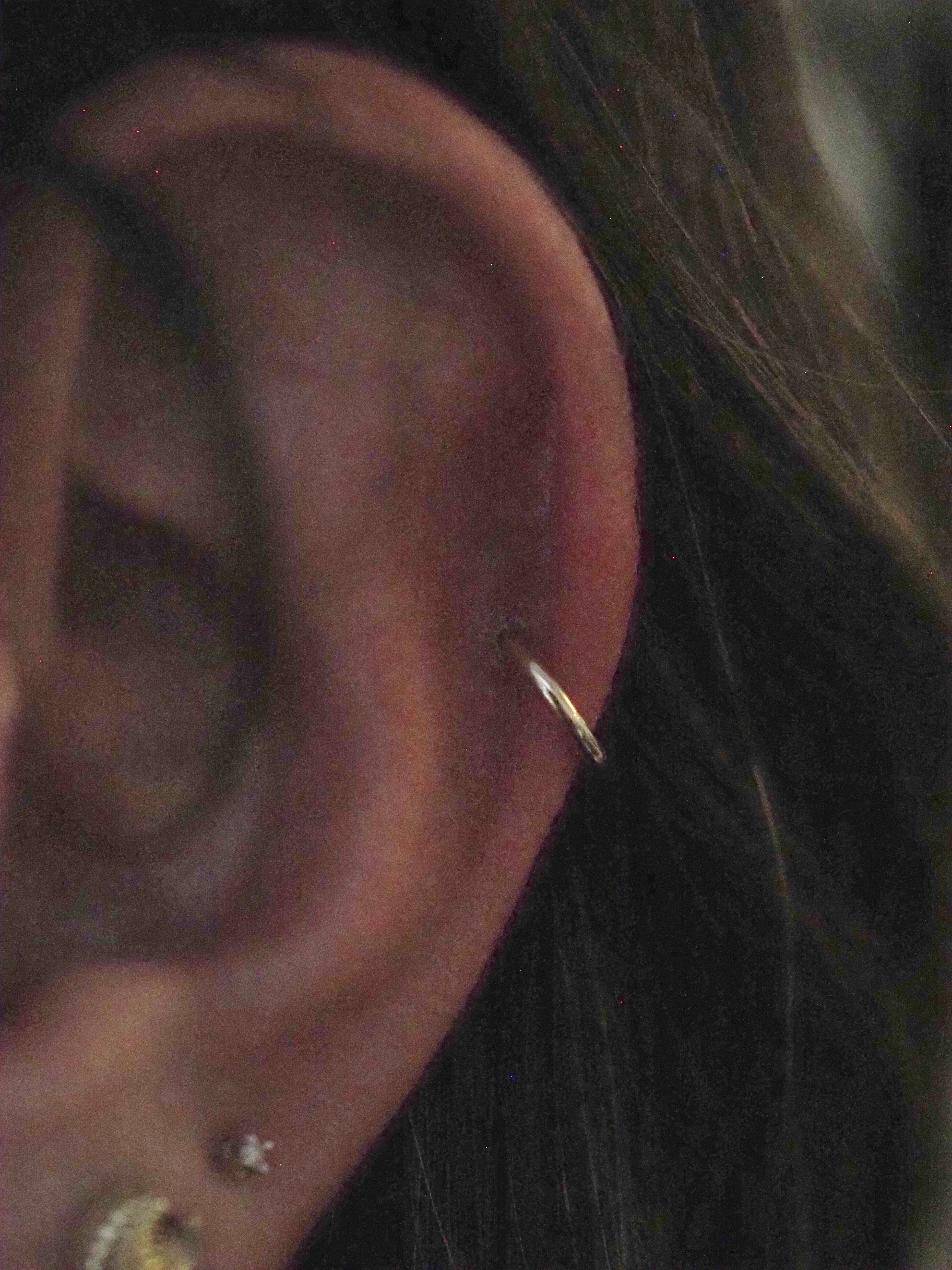 14k IDEAL PIERCING HOOP