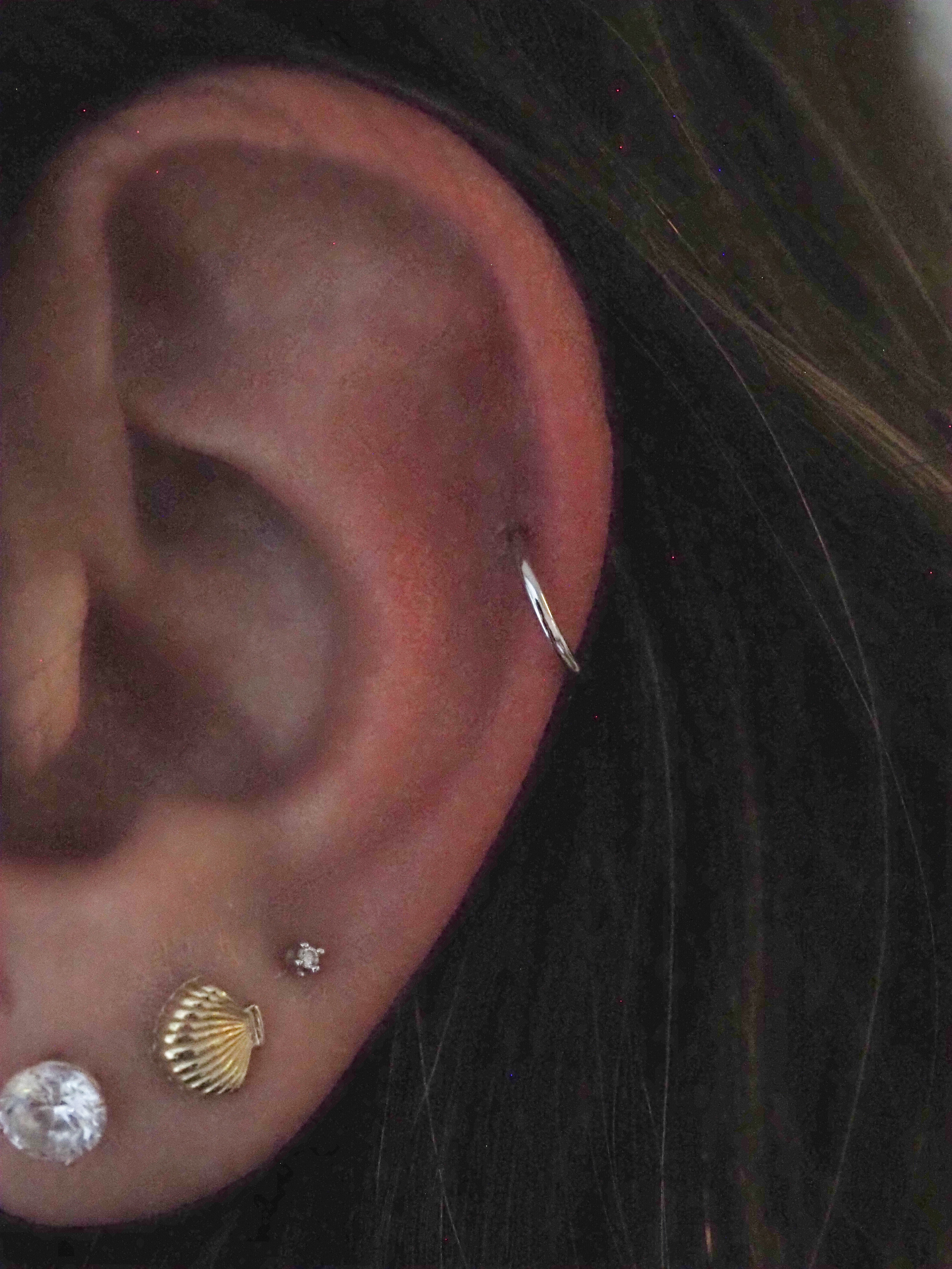 14k IDEAL PIERCING HOOP