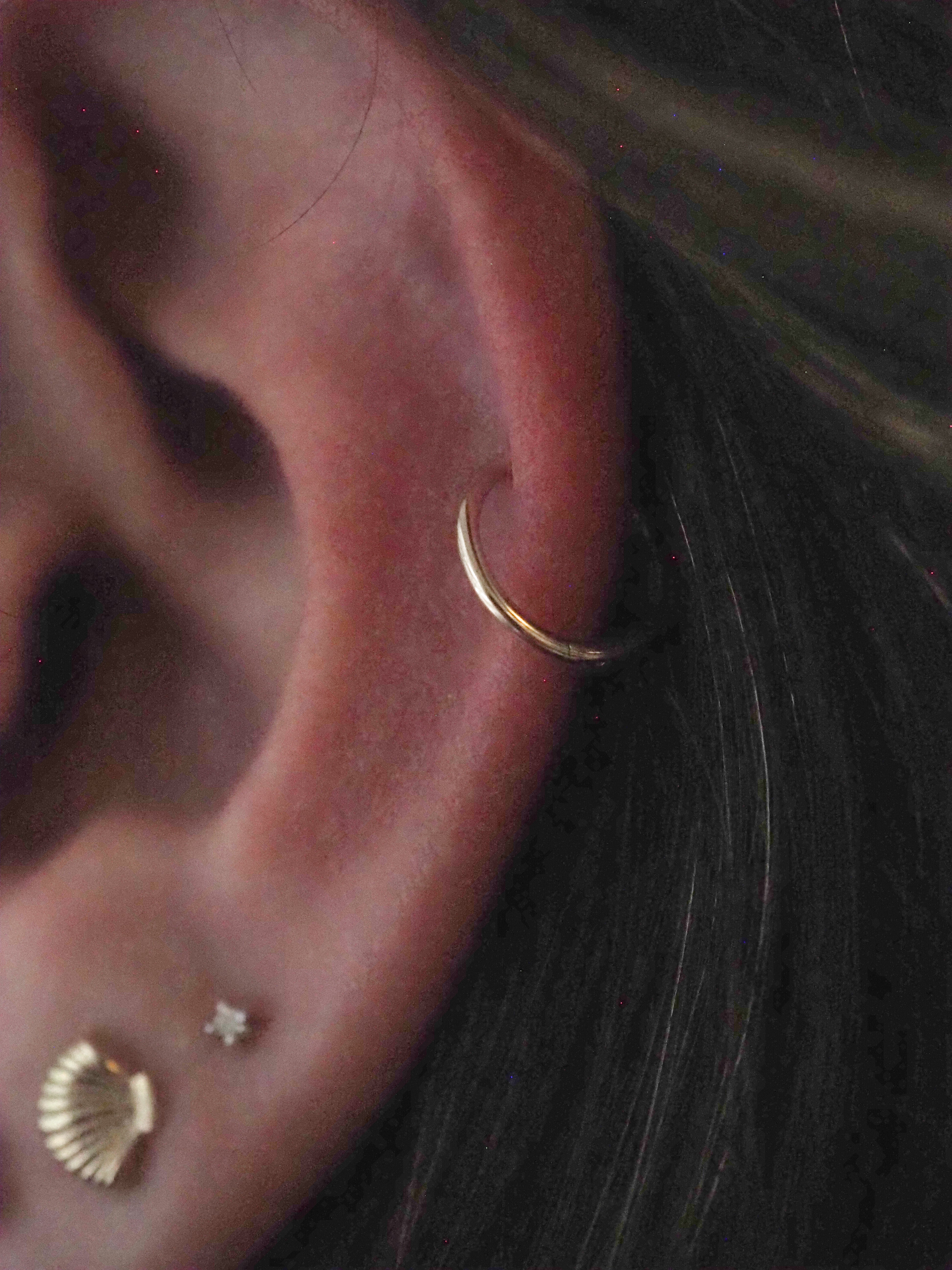 14k IDEAL PIERCING HOOP