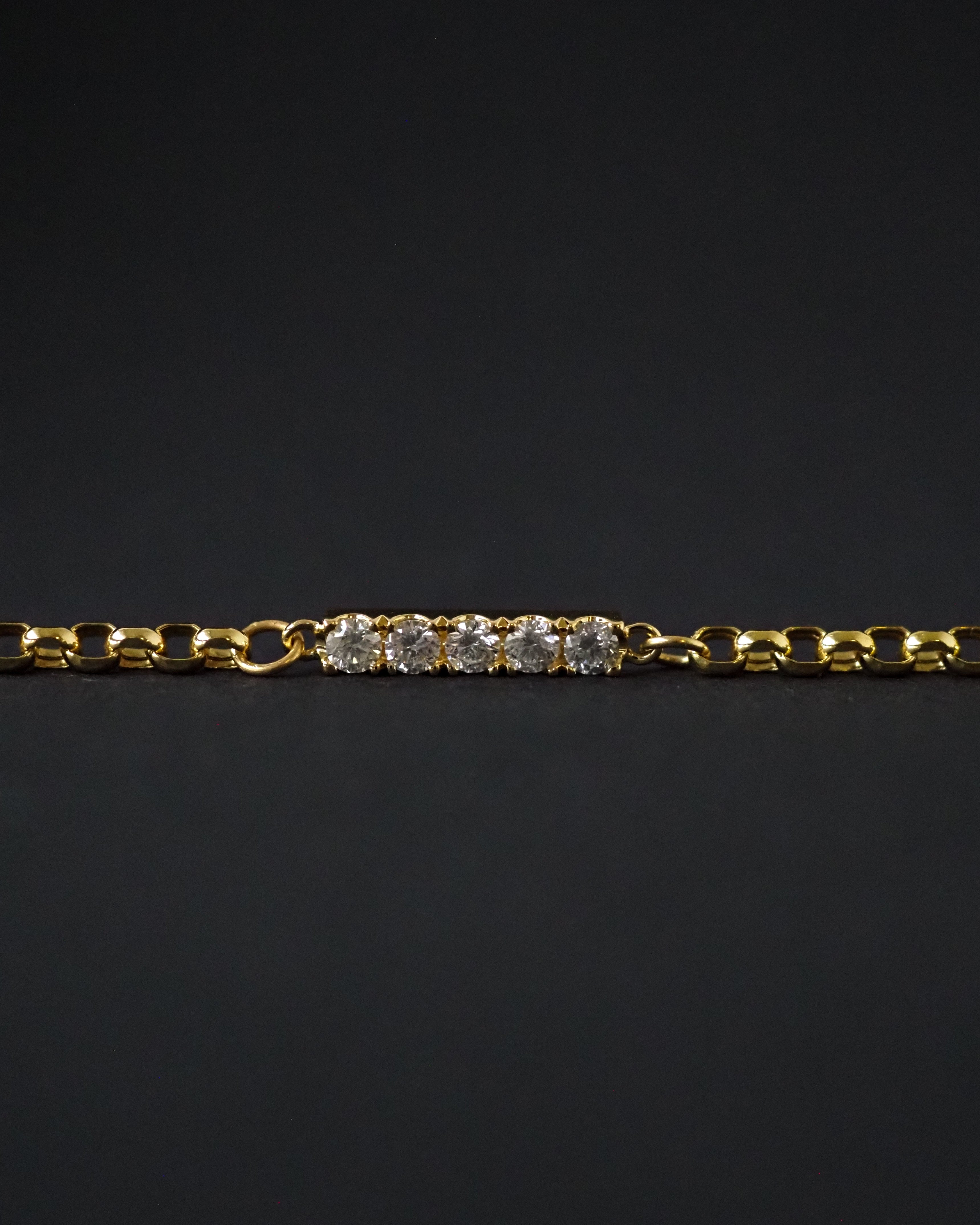 FRENCH BAR BRACELET - 5 DIAMONDS