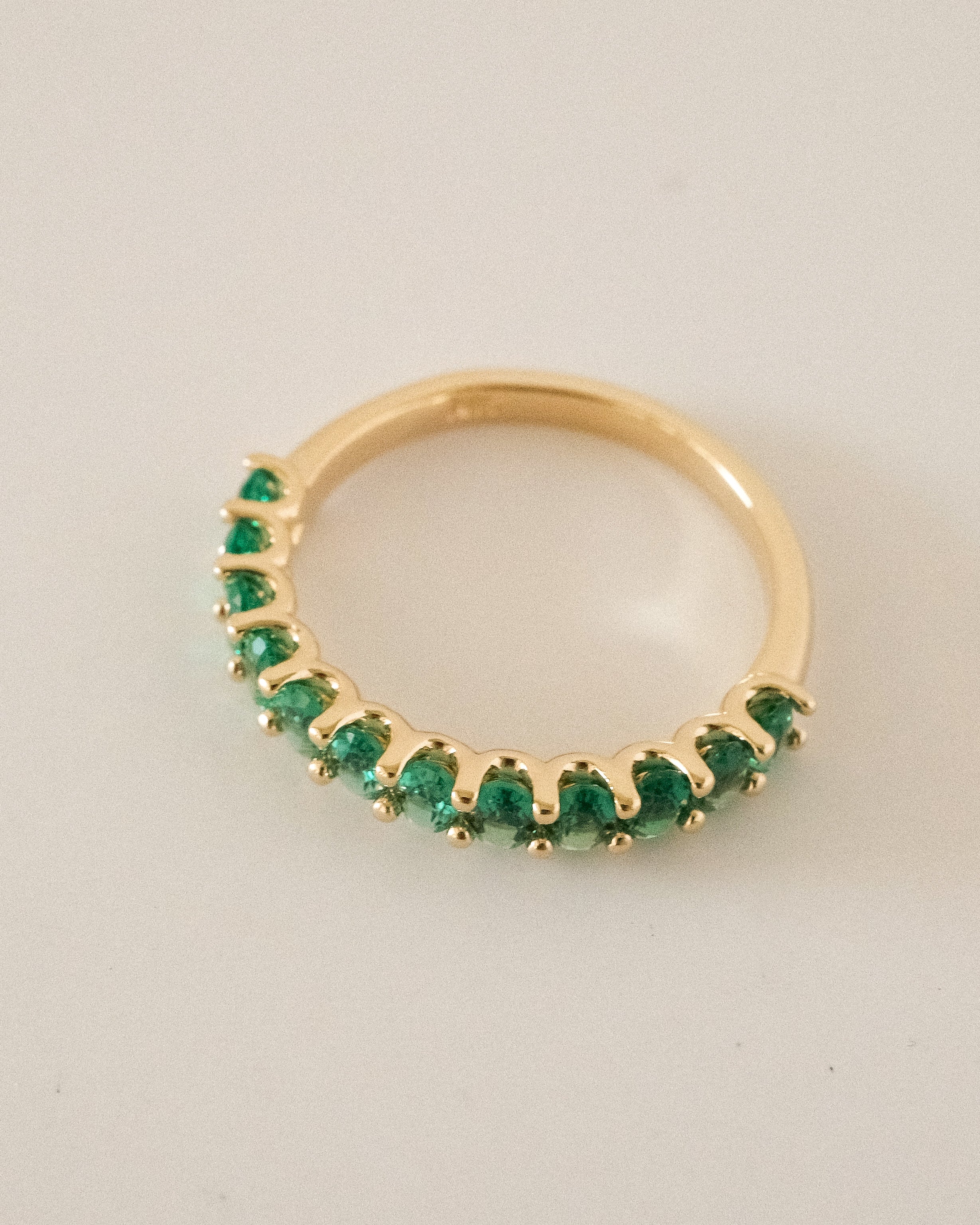ALINA OVAL EMERALDS BAND