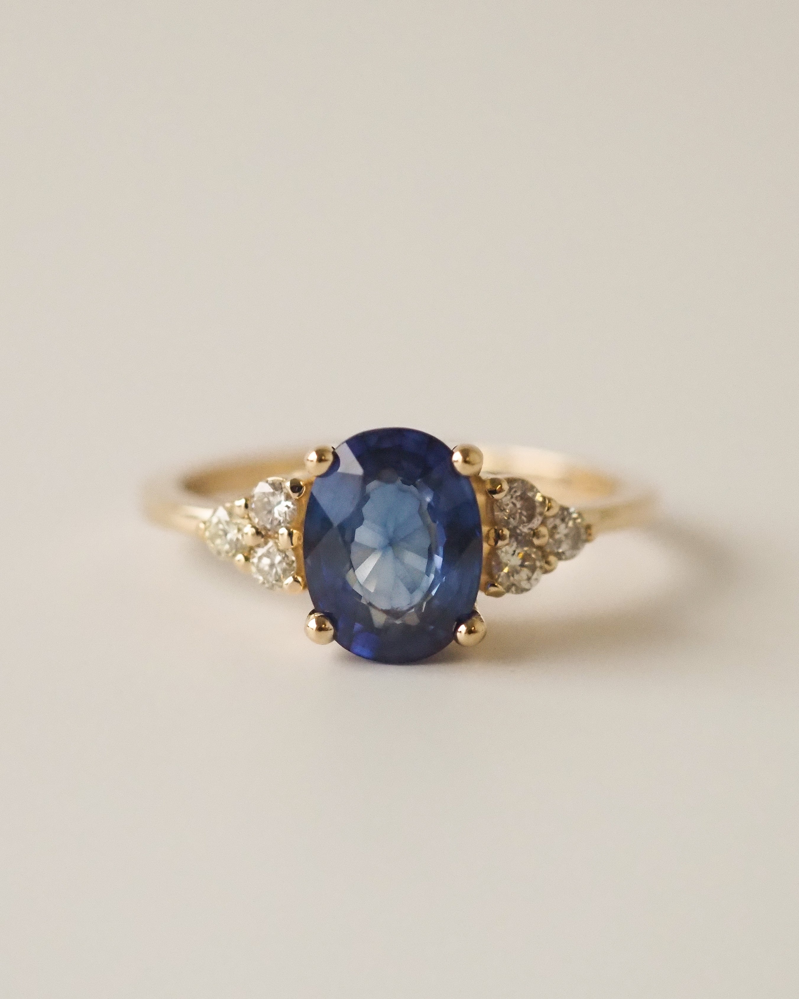 SAPPHIRE AND DIAMONDS ENGAGEMENT RING