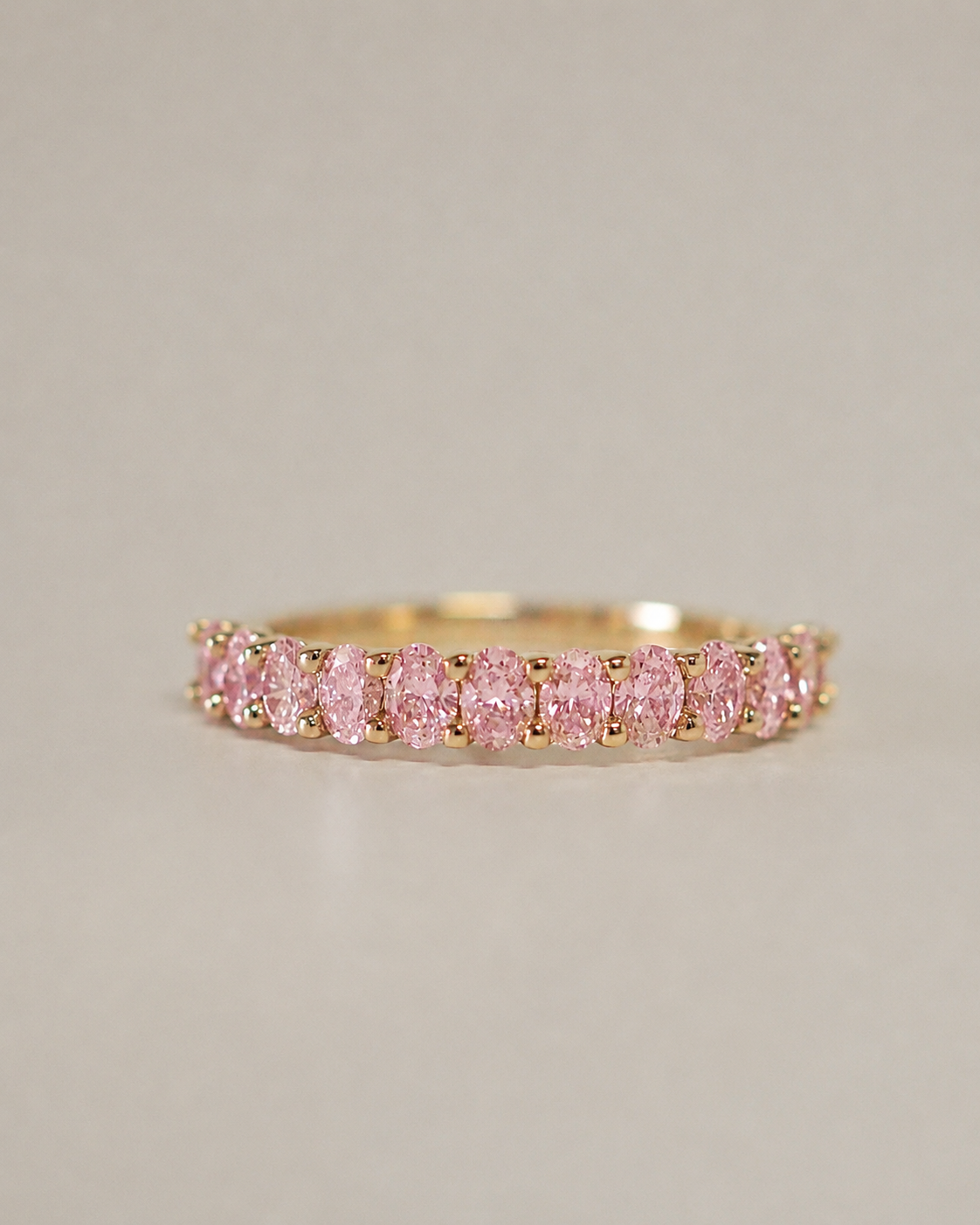 ALINA OVAL PINK DIAMONDS BAND