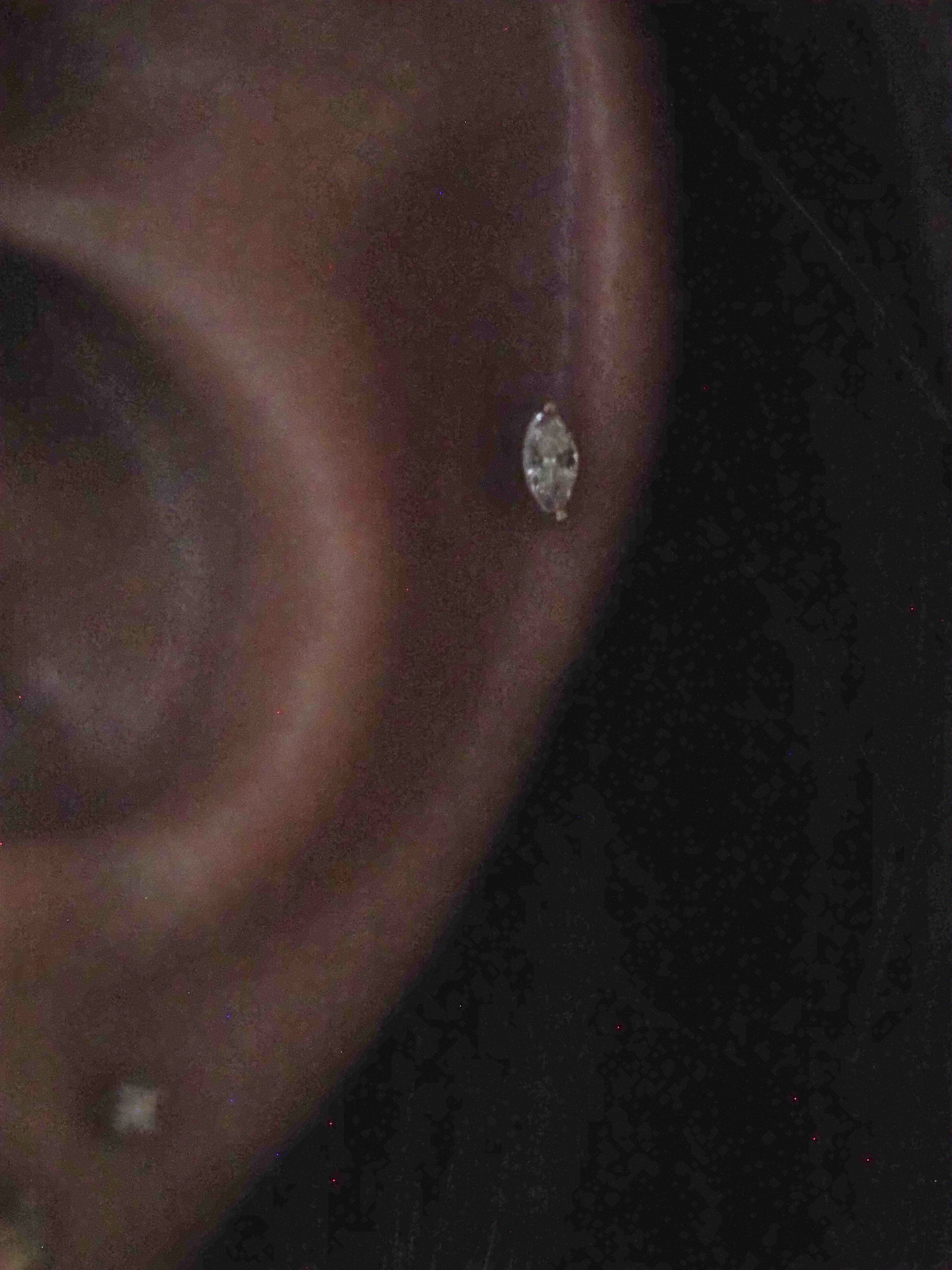 14k MARQUISE PIERCING STUD