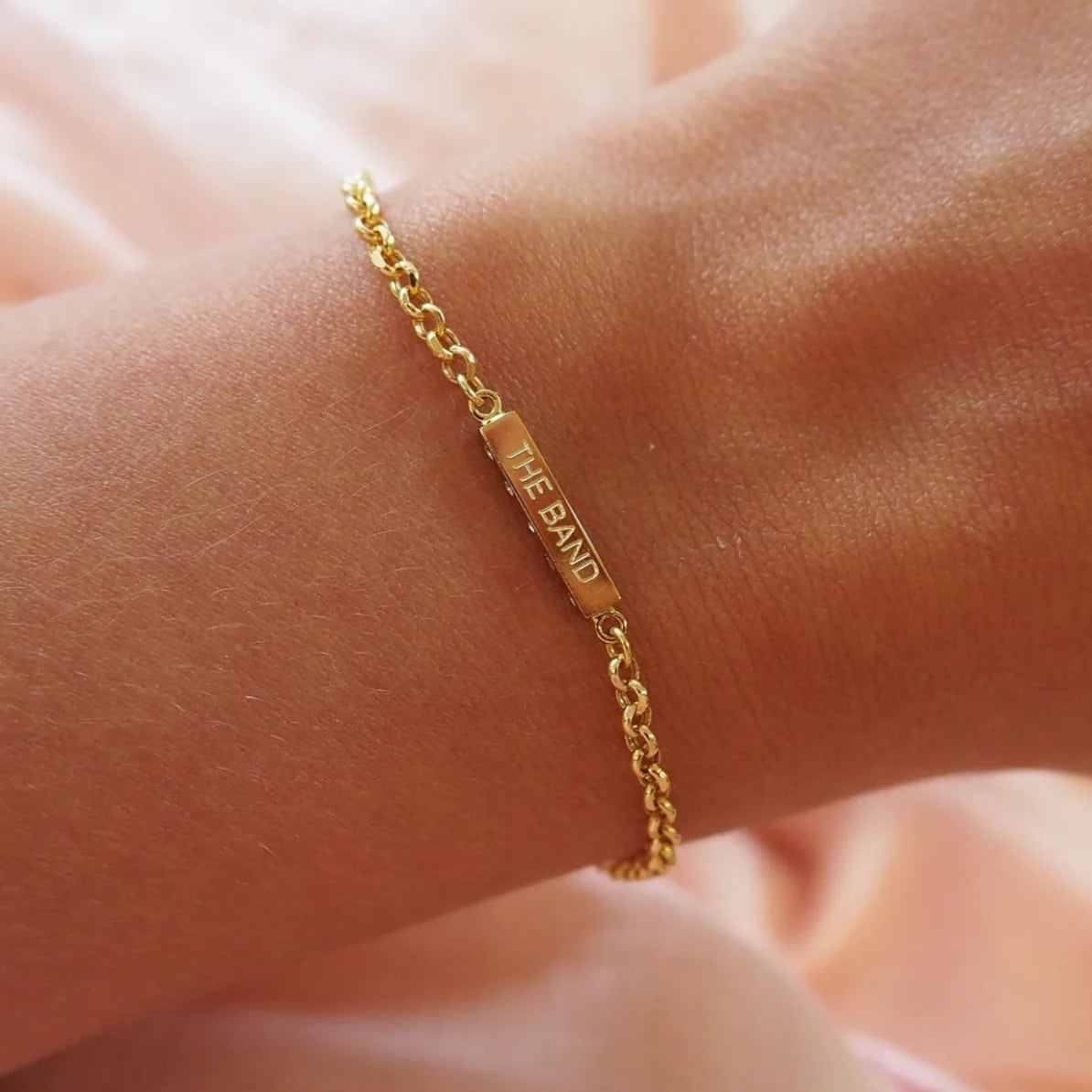 FRENCH BAR BRACELET - 5 DIAMONDS