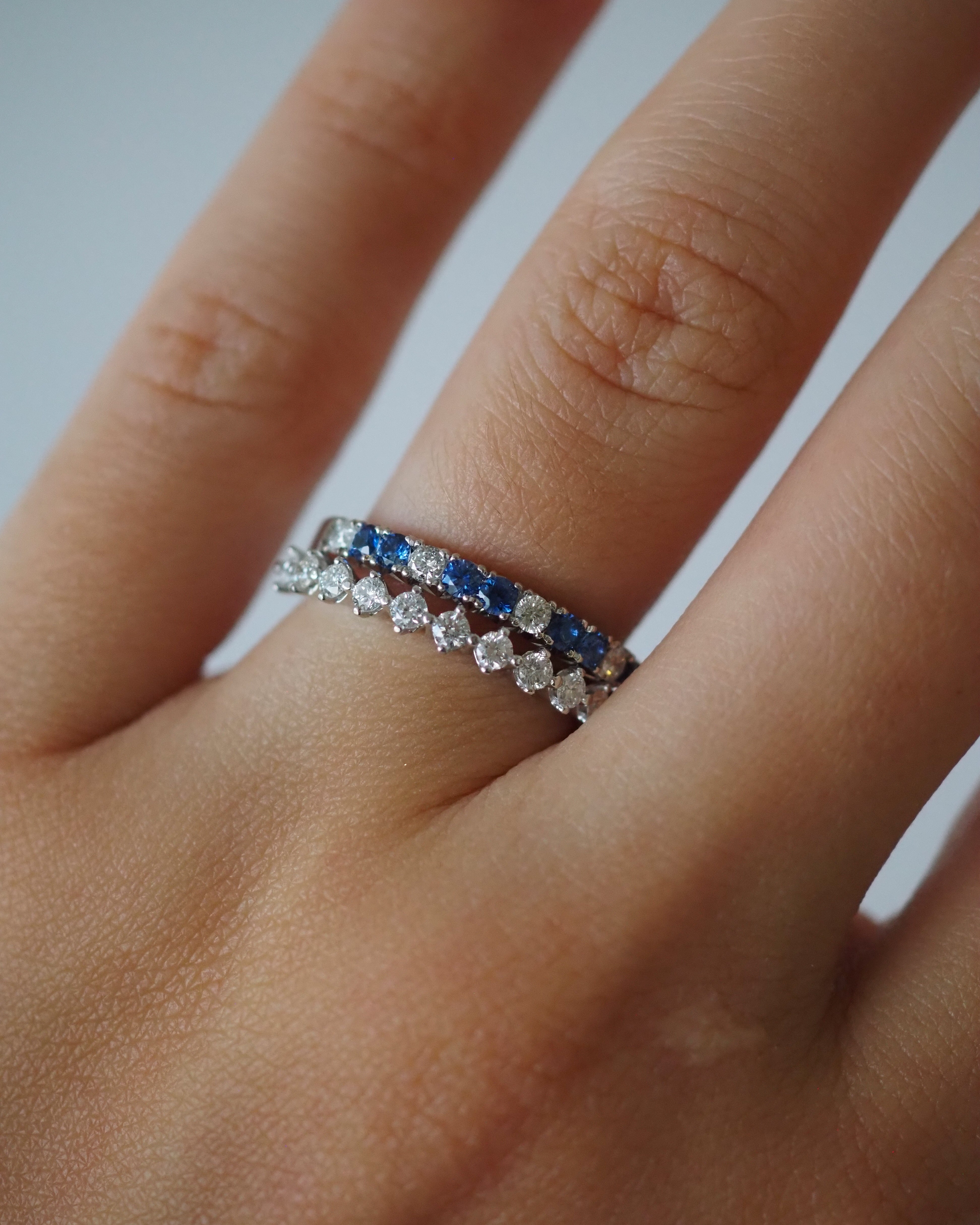 DIAMONDS & SAPPHIRES - WHITE GOLD