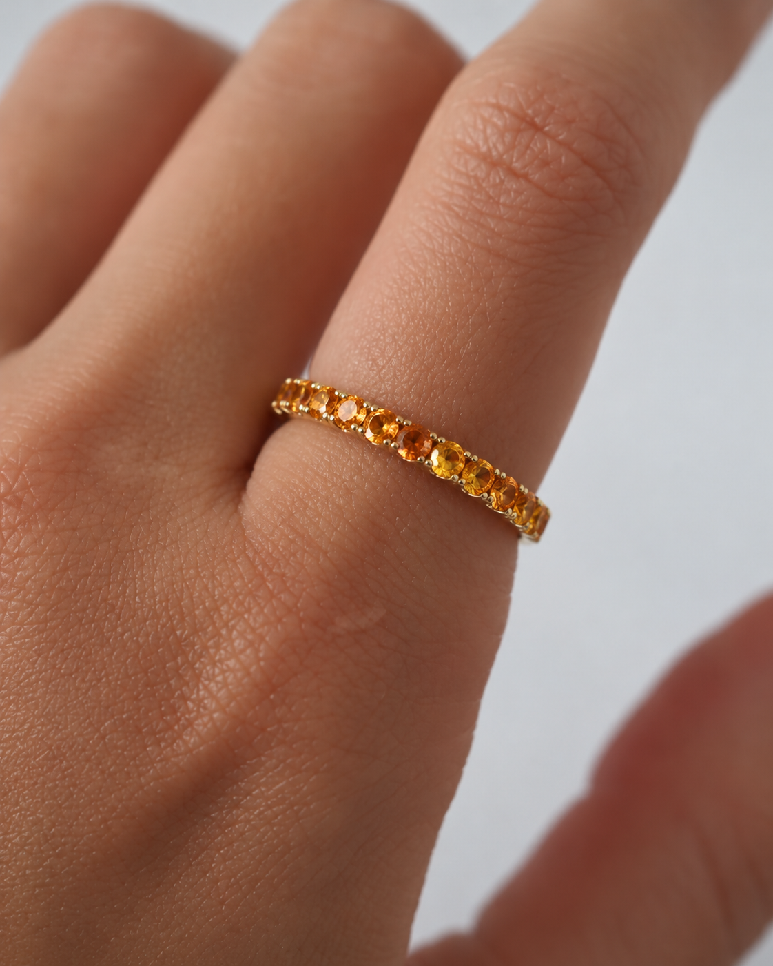 CITRINES BAND RING