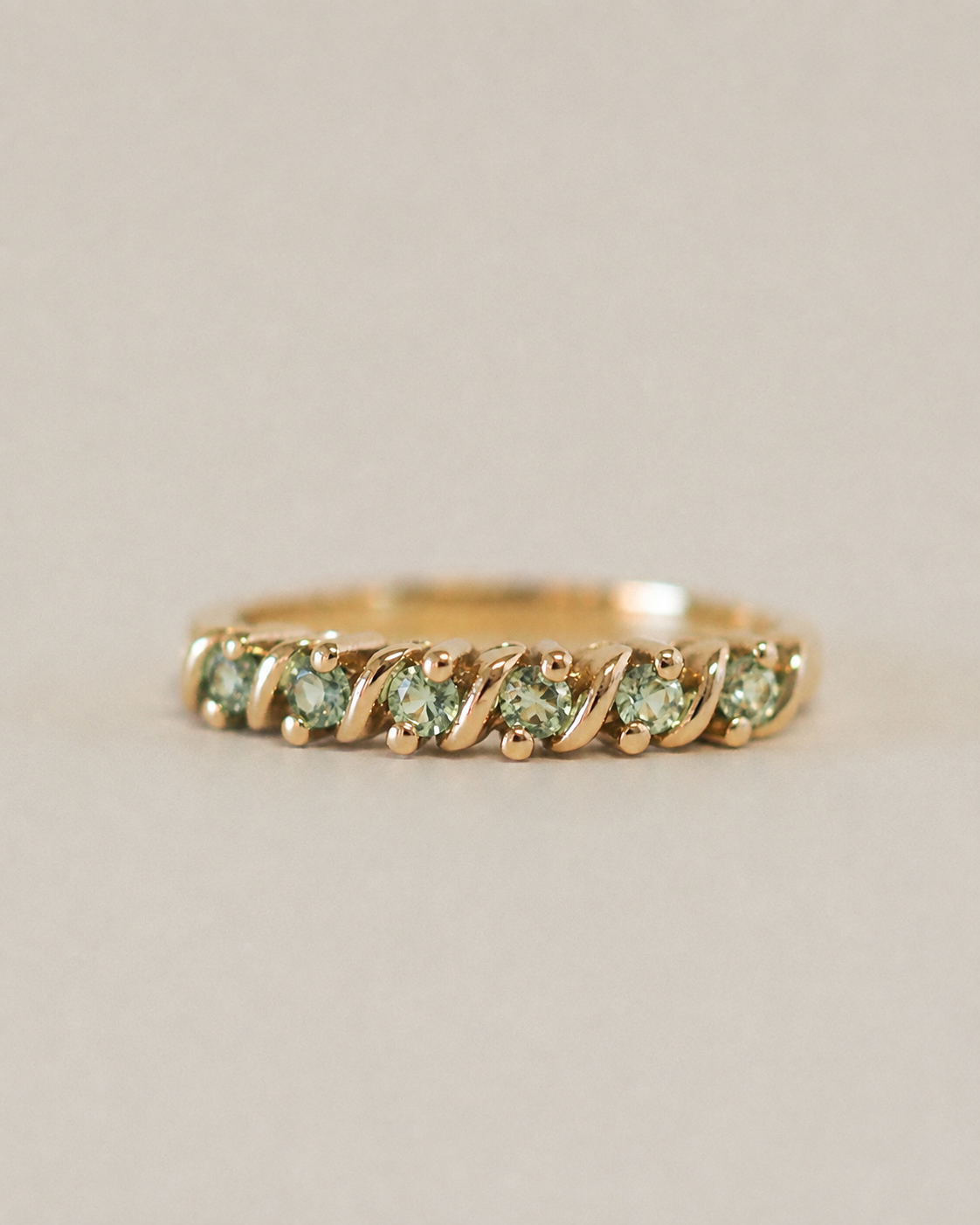 CARMEN RING GREEN SAPPHIRES