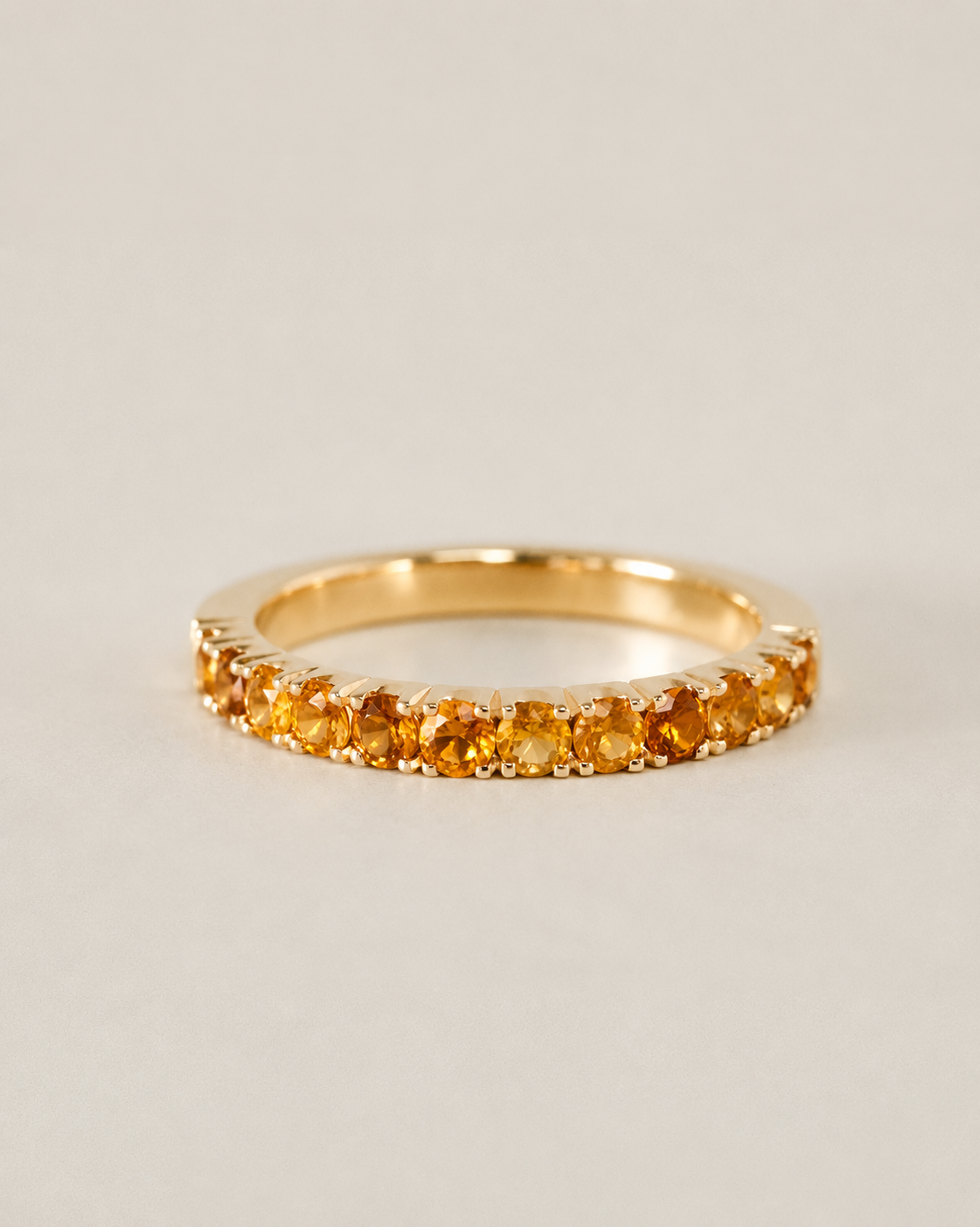 CITRINES BAND RING