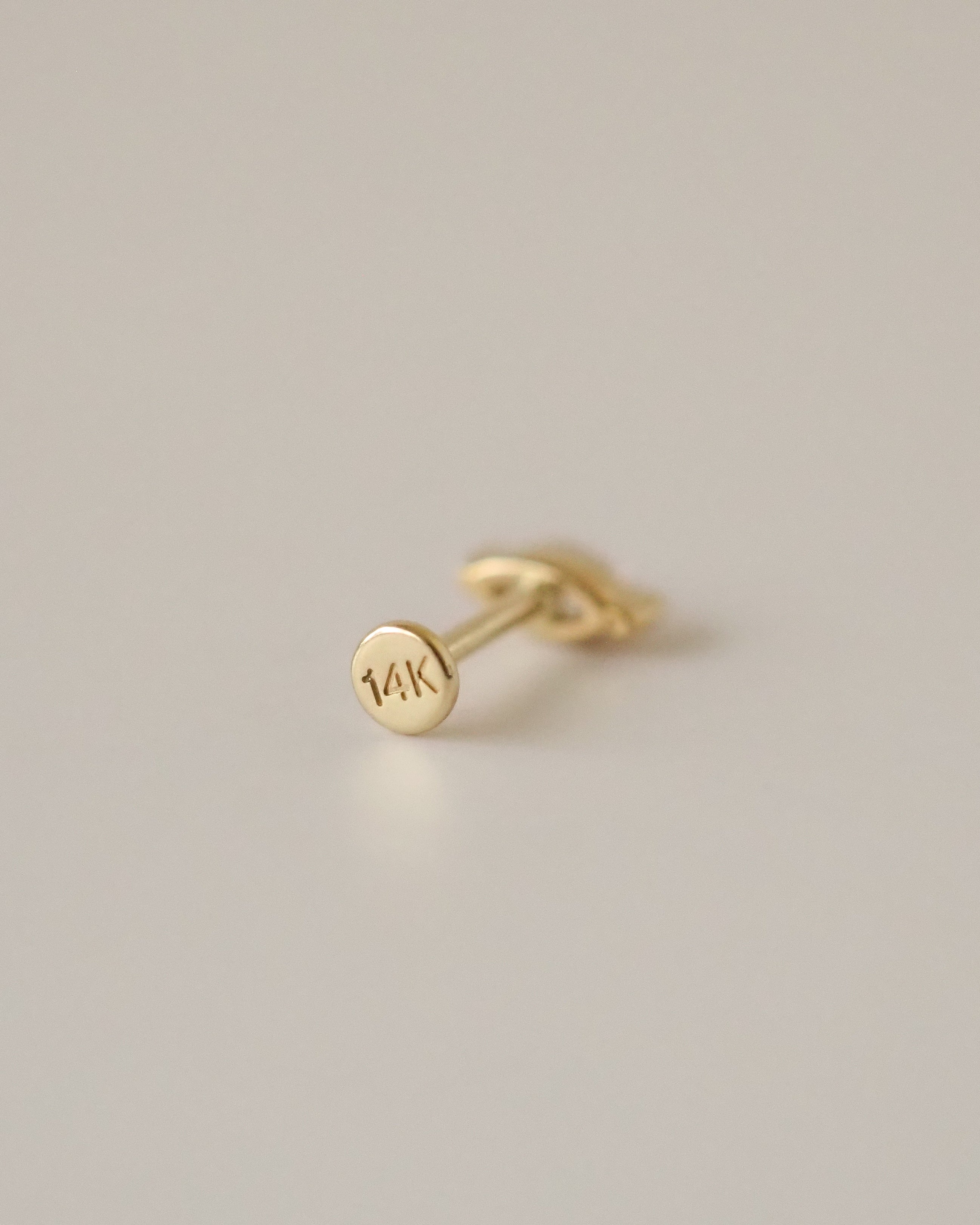 14k MARQUISE PIERCING STUD