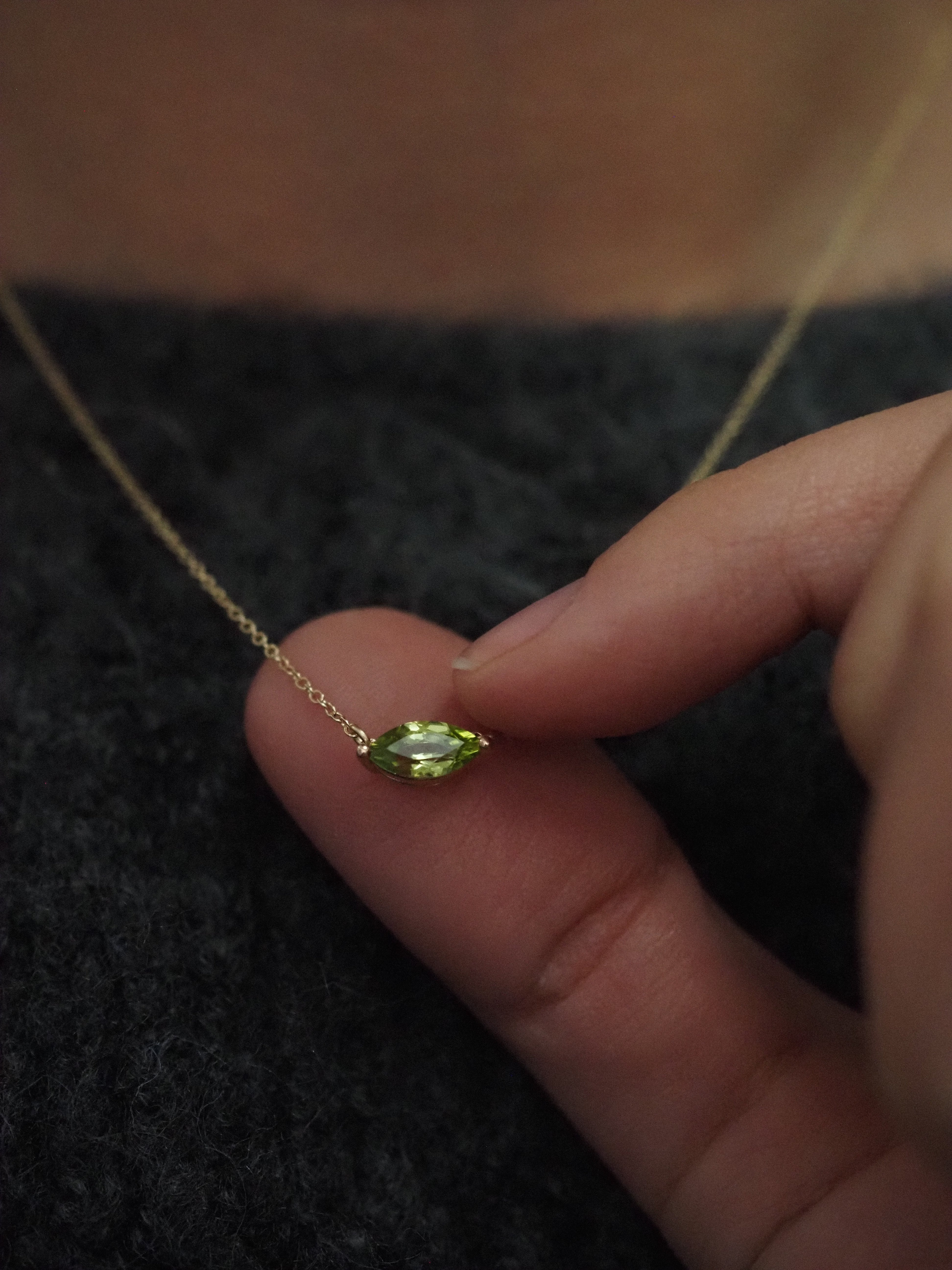 MARQUISE NECKLACE - PERIDOT