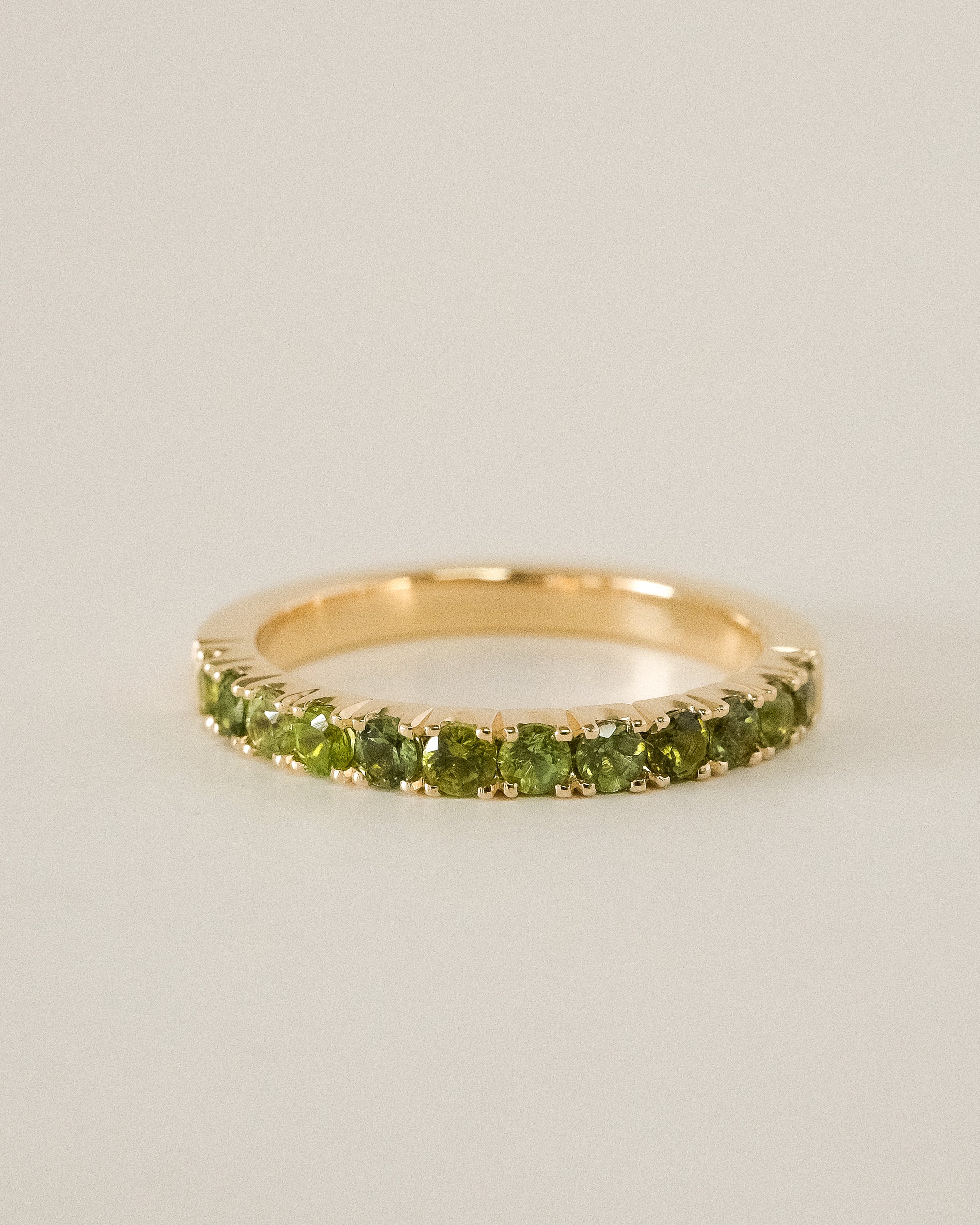 GREEN TOURMALINES RING - LIGHT GREEN
