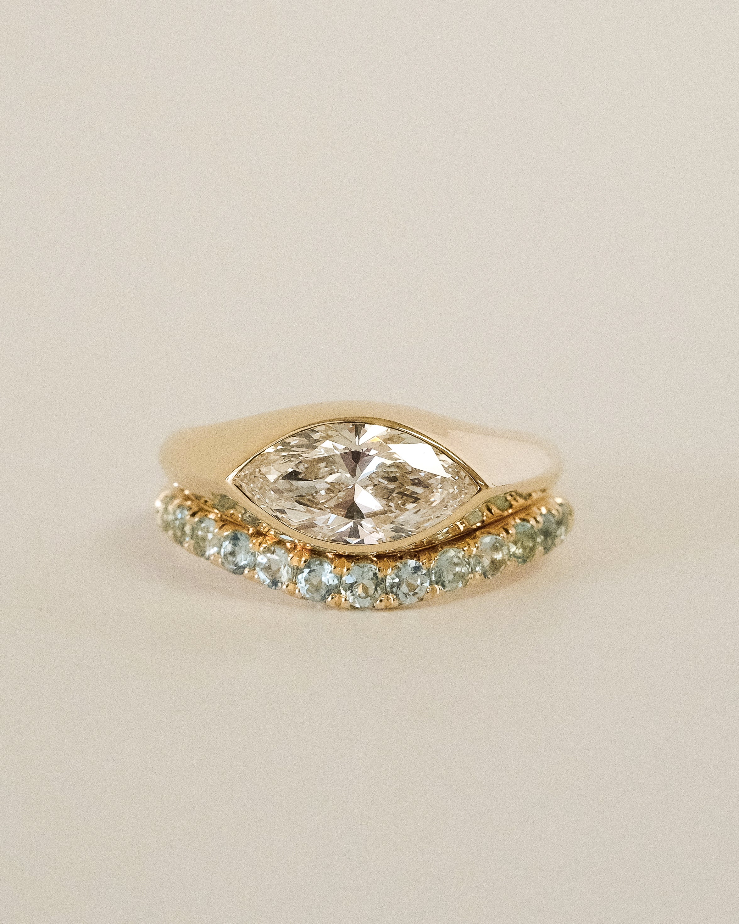 IRIS RING - AQUAMARINES