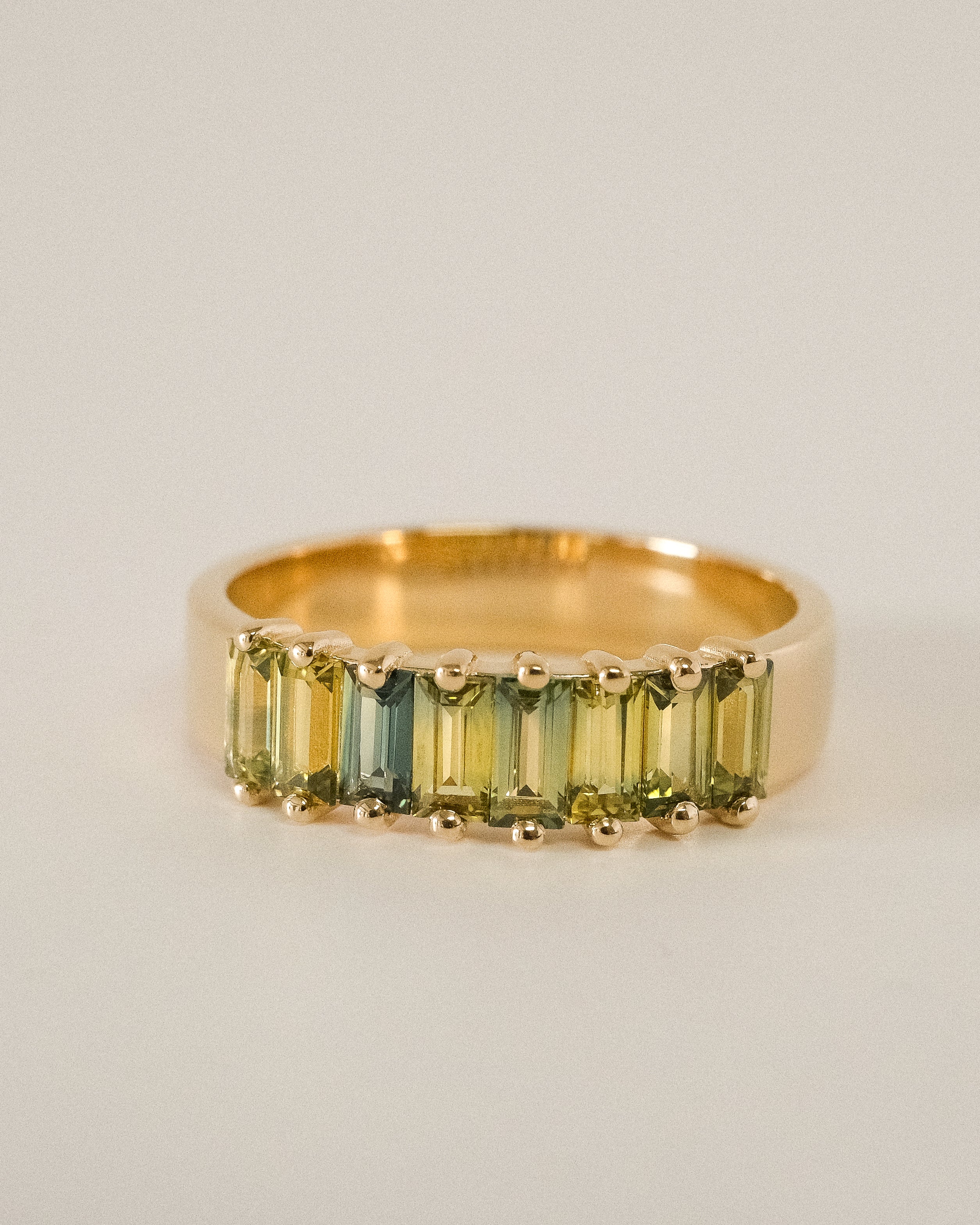 Baguettes Band Ring - Parti-Color Sapphires - Ready to Ship size 6