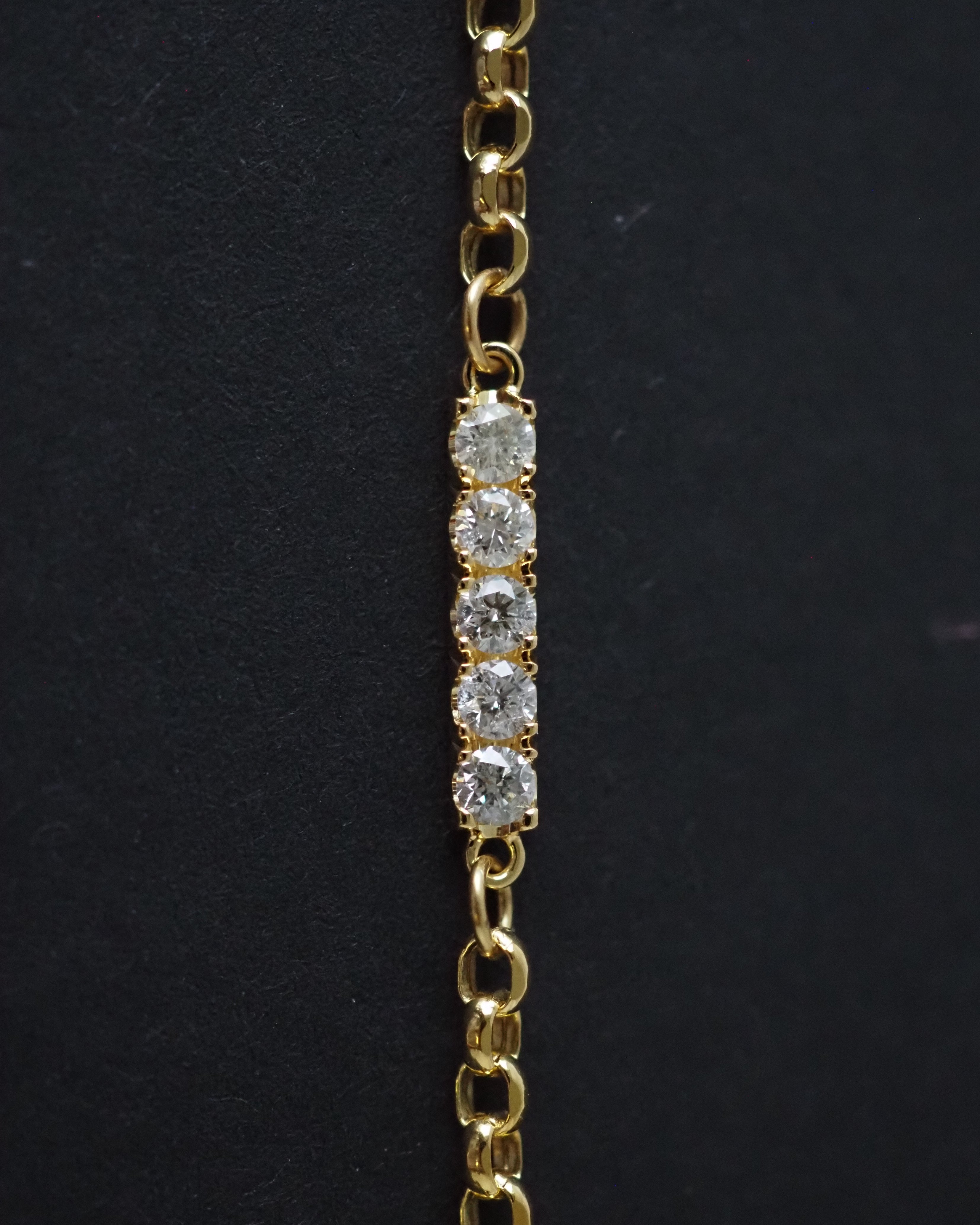 FRENCH BAR BRACELET - 5 DIAMONDS