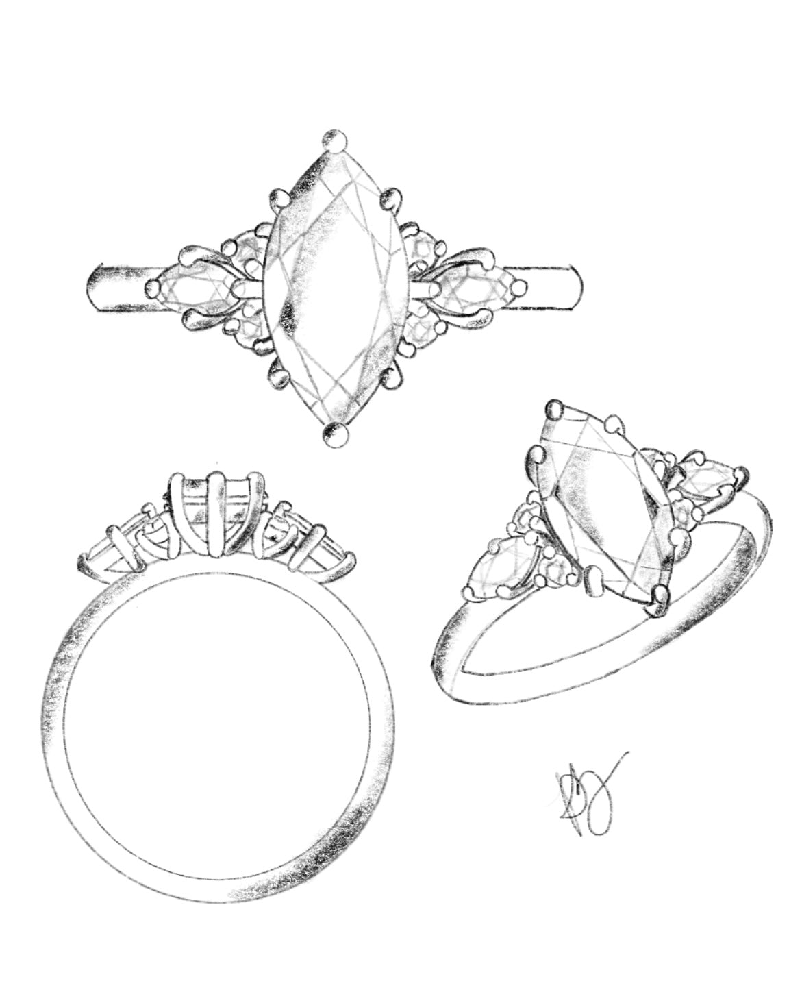 NORA ENGAGEMENT RING - 1.50CT MARQUISE DIAMOND