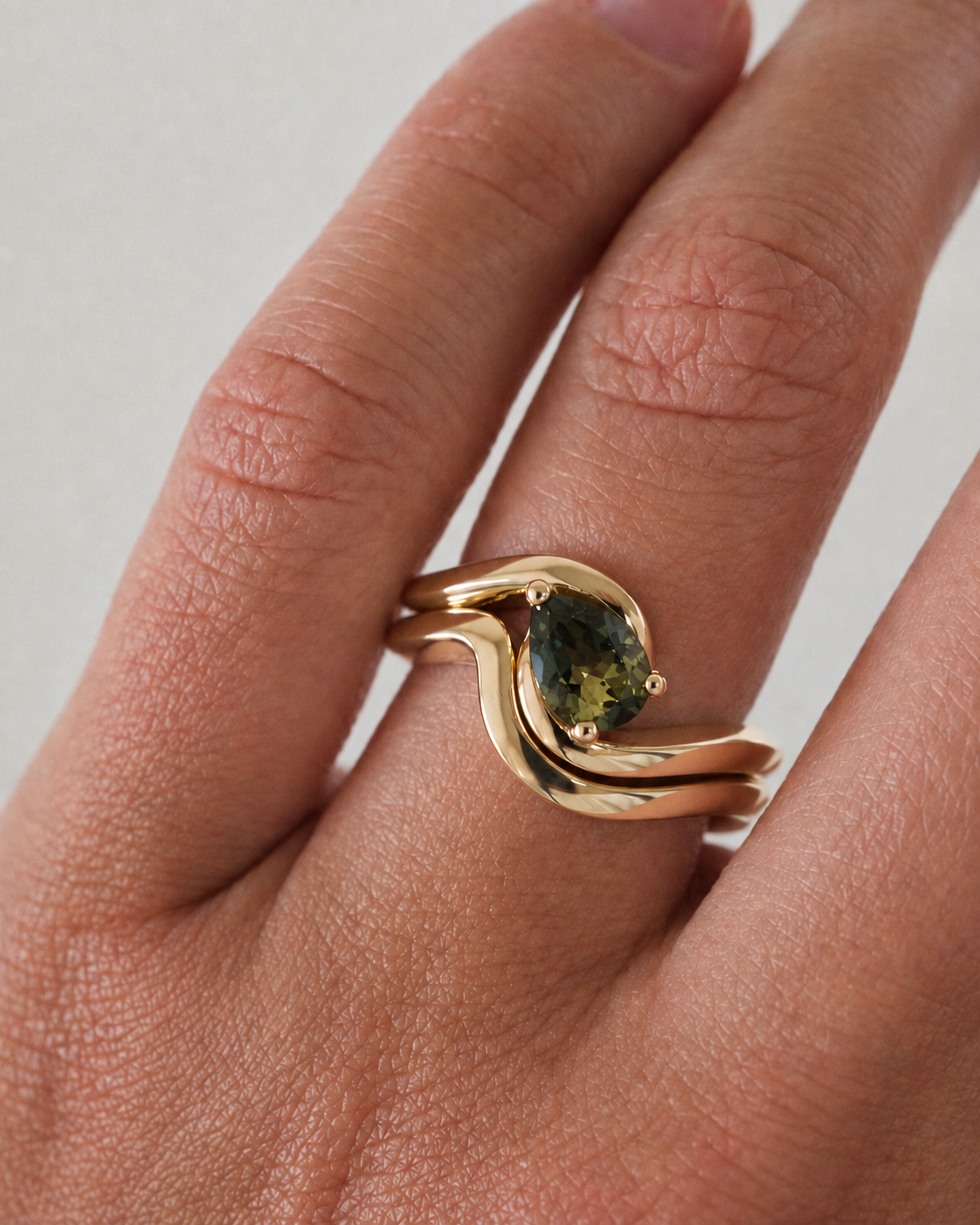 AVA RING - GREEN TOURMALINE
