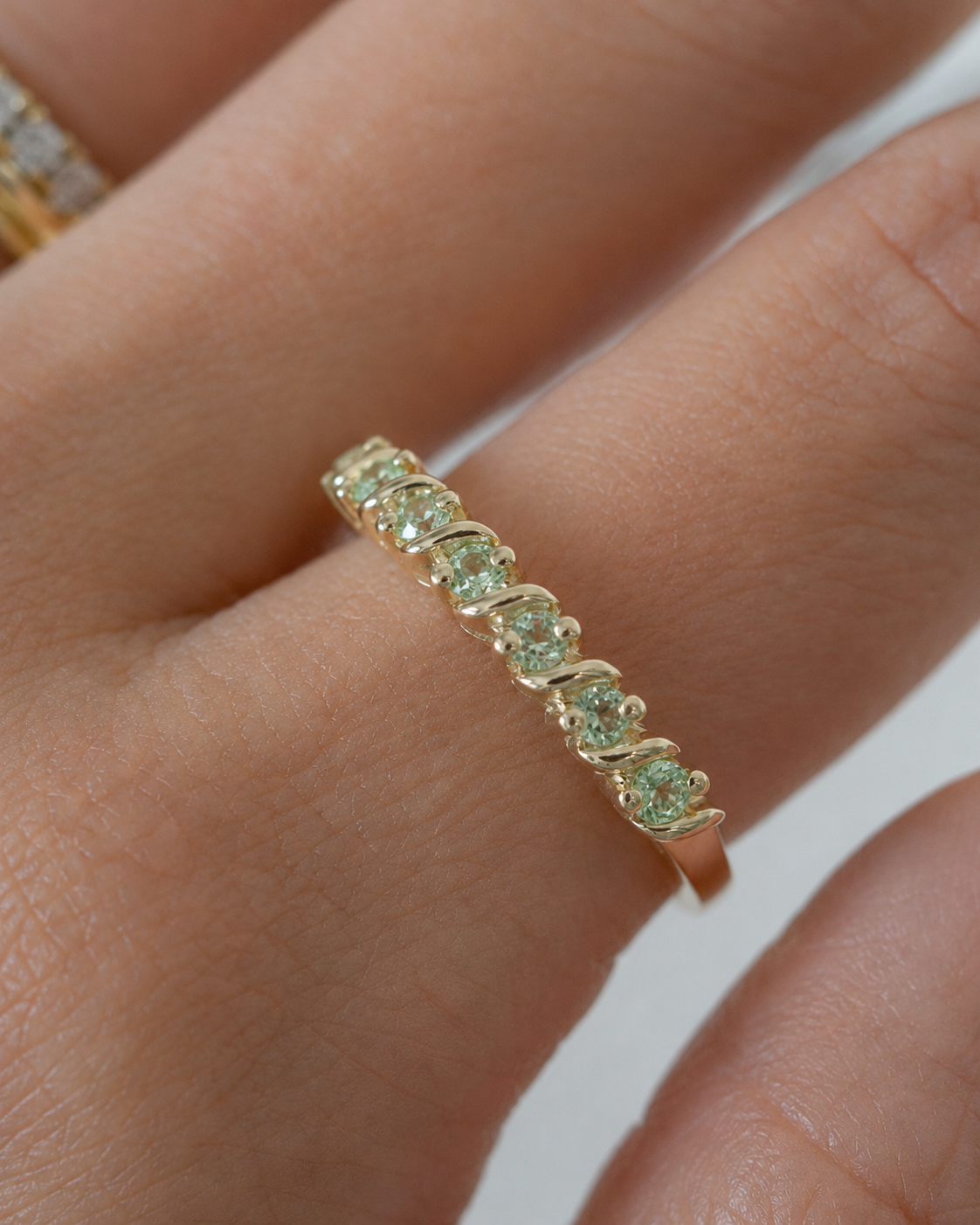 CARMEN RING GREEN SAPPHIRES