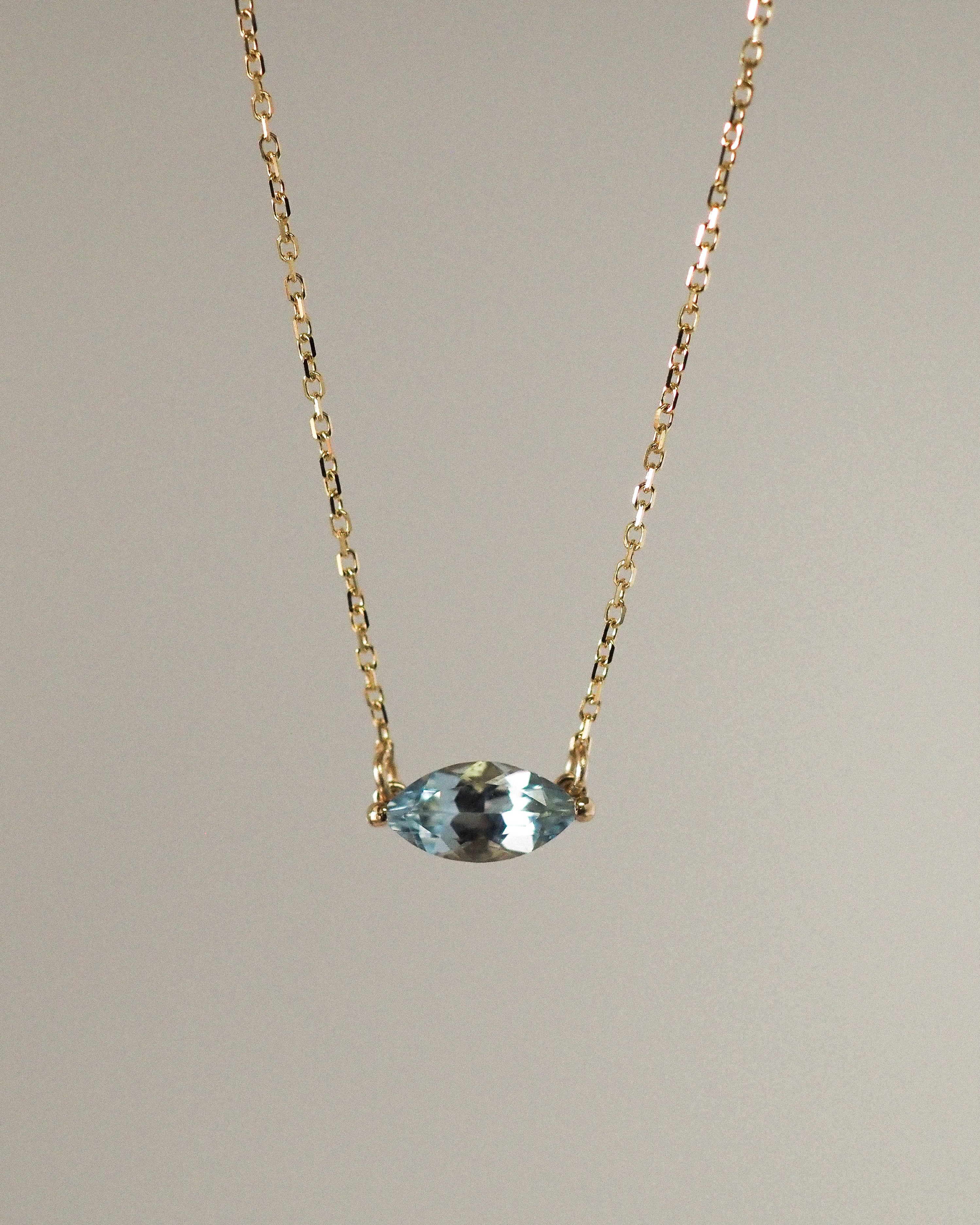 MARQUISE NECKLACE - AQUAMARINE