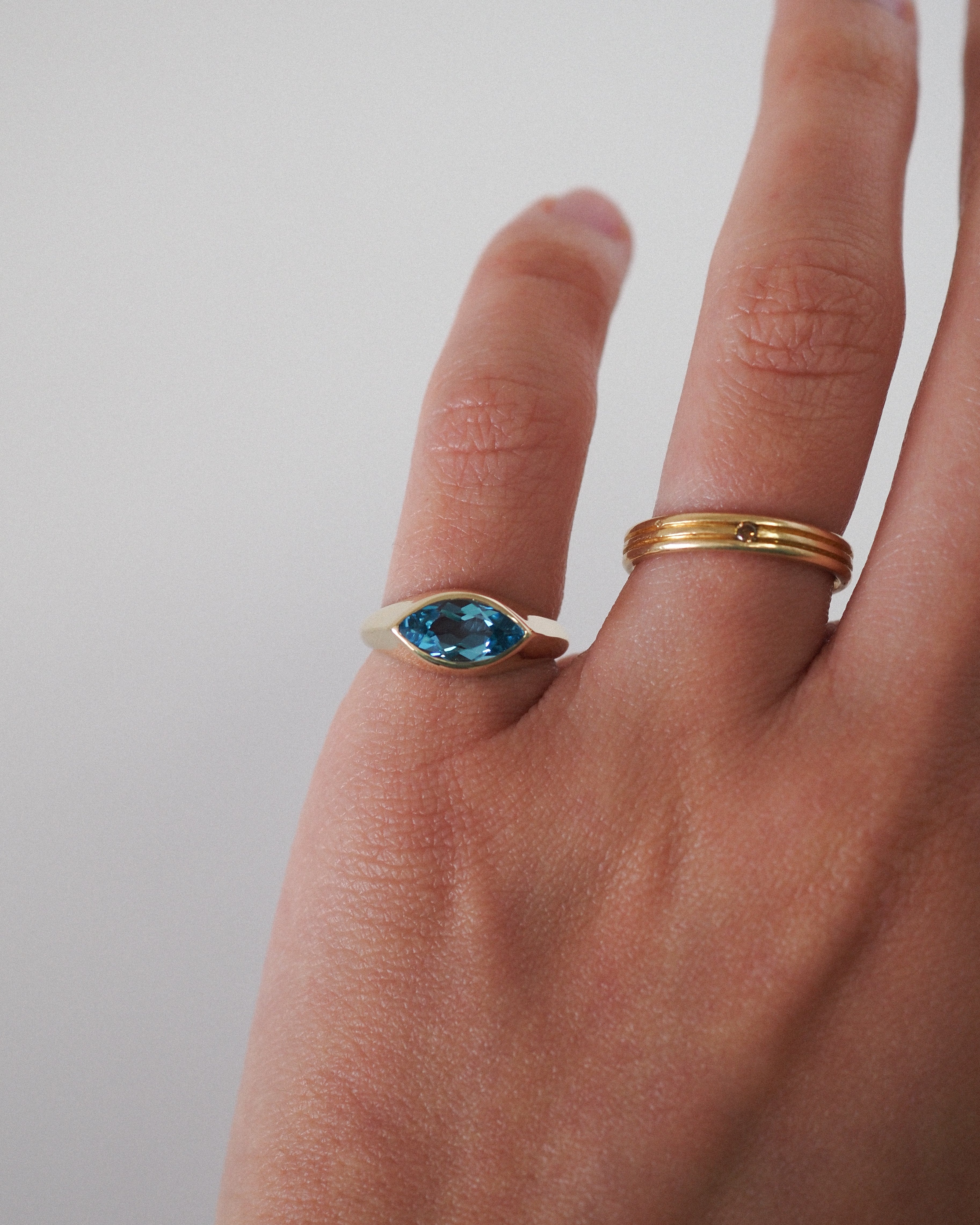 CELINE RING - BLUE TOPAZ