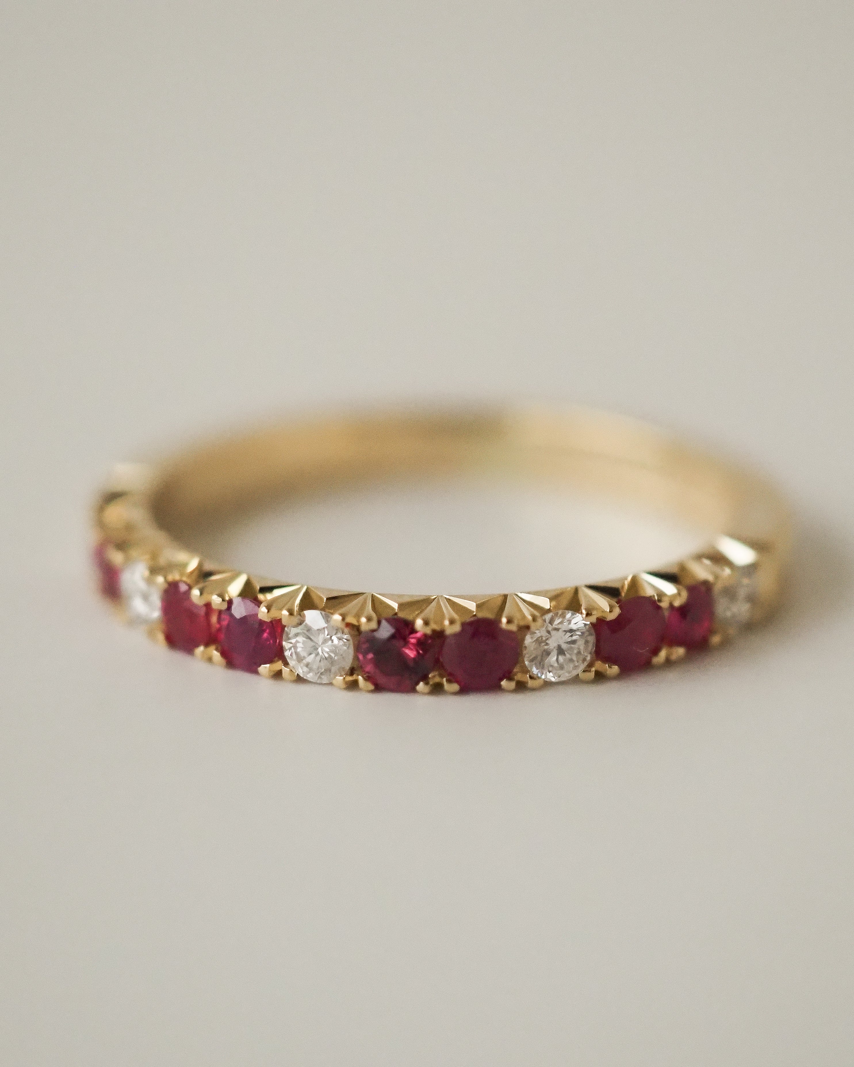 DIAMONDS AND RUBIES CASTLE RING