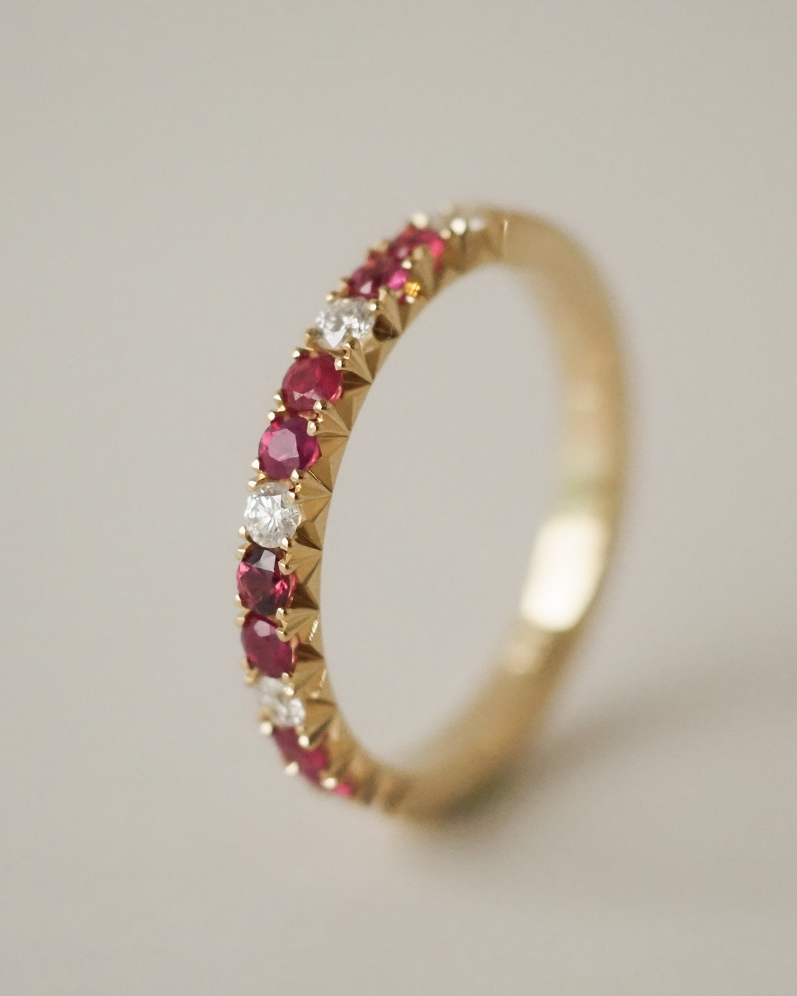 DIAMONDS AND RUBIES CASTLE RING