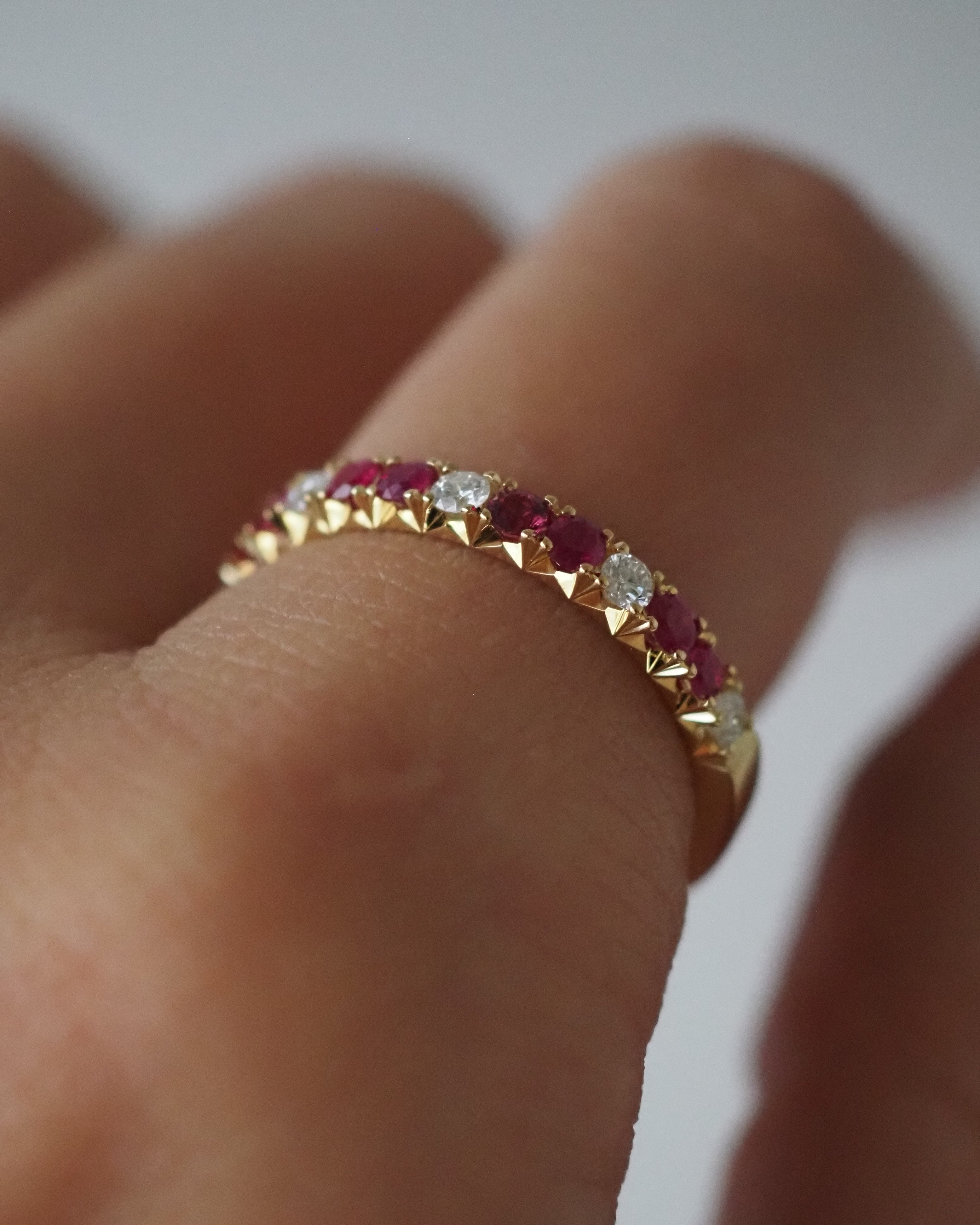 DIAMONDS AND RUBIES CASTLE RING