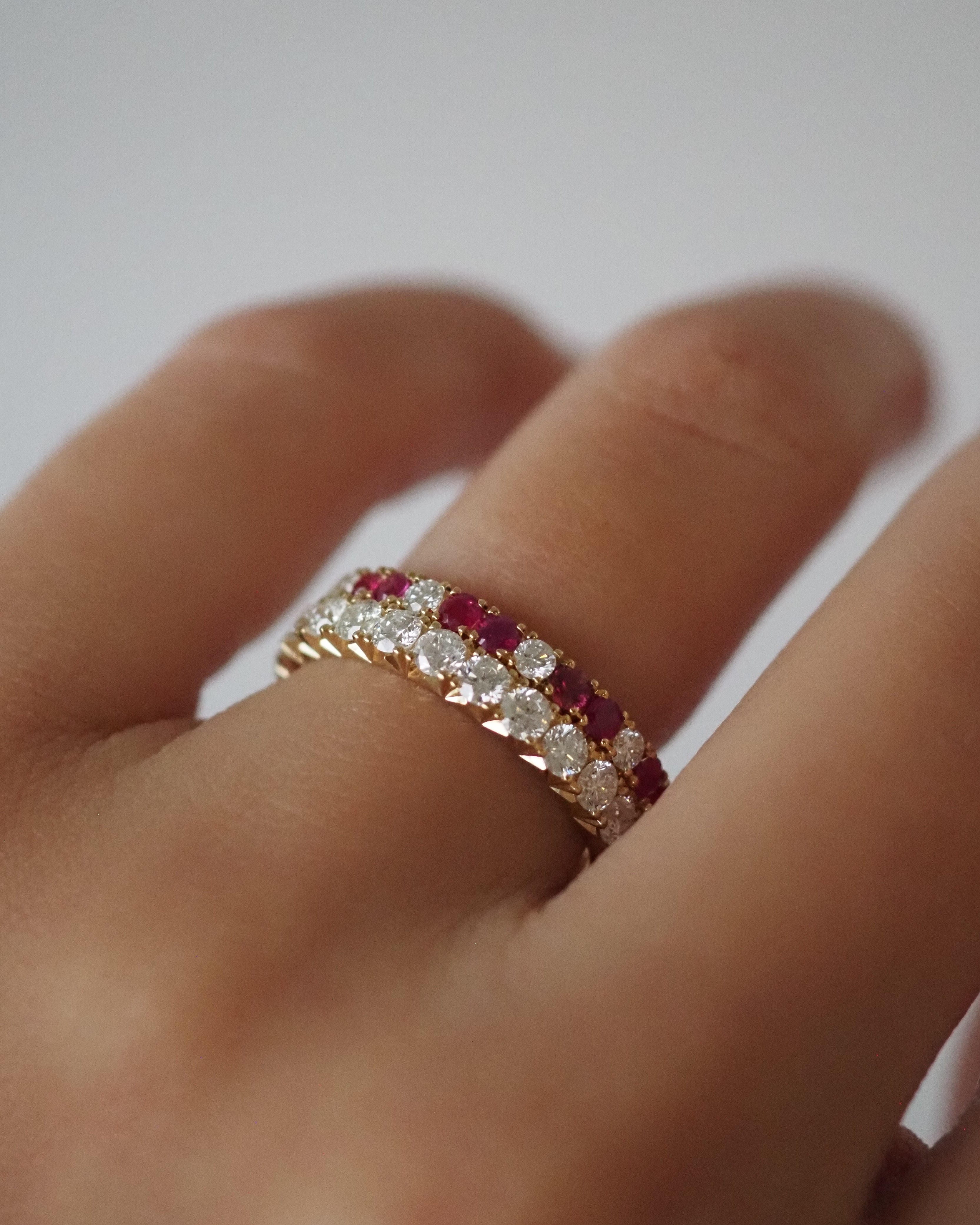 DIAMONDS AND RUBIES CASTLE RING