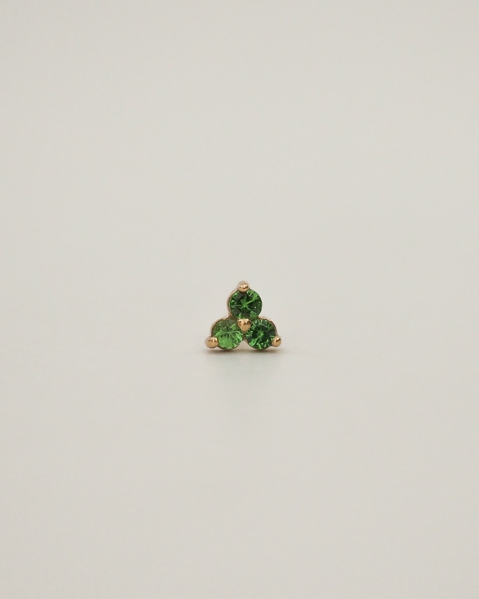 TRILOGY STUD EARRING TSAVORITES