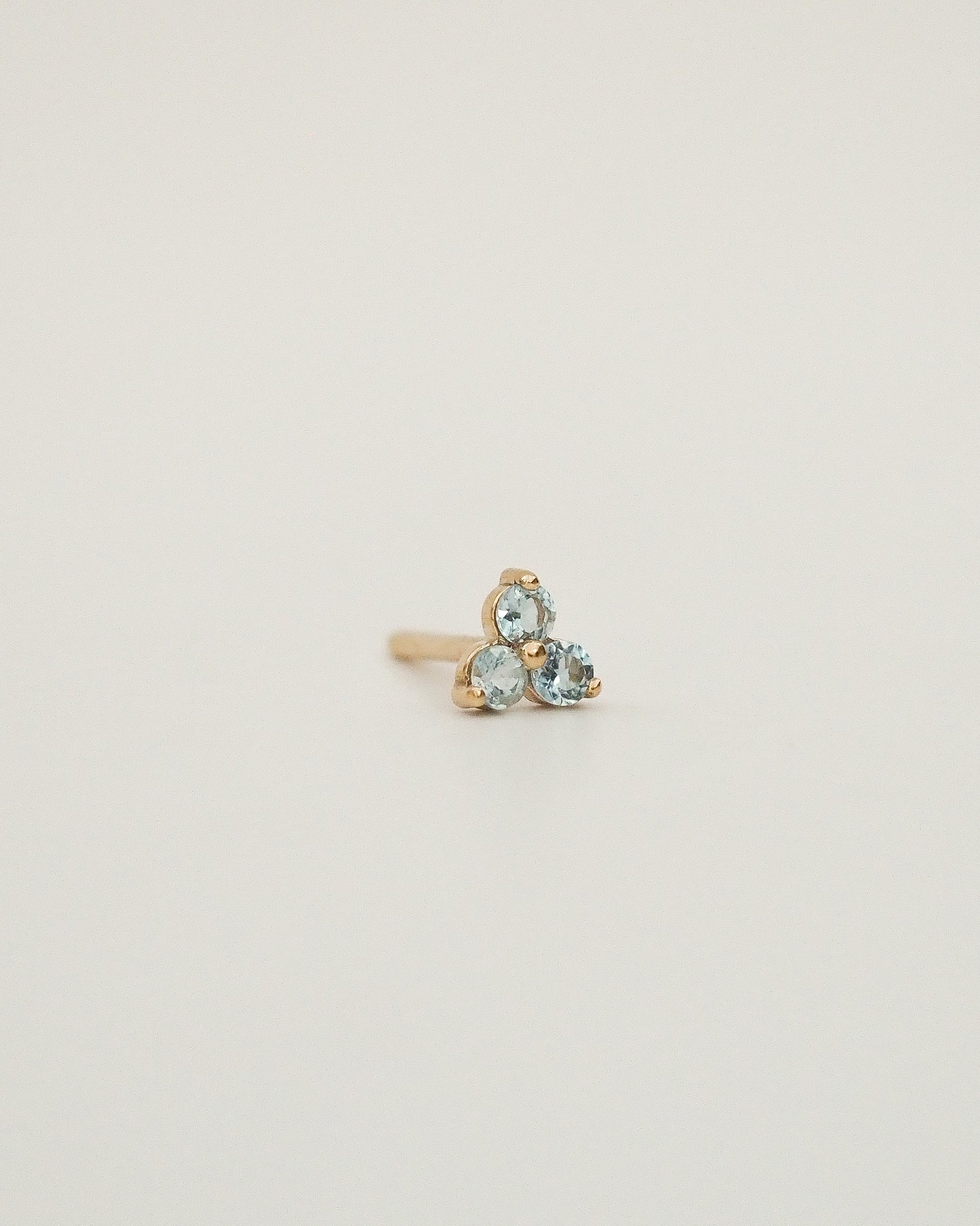 TRILOGY STUD EARRING AQUAMARINES