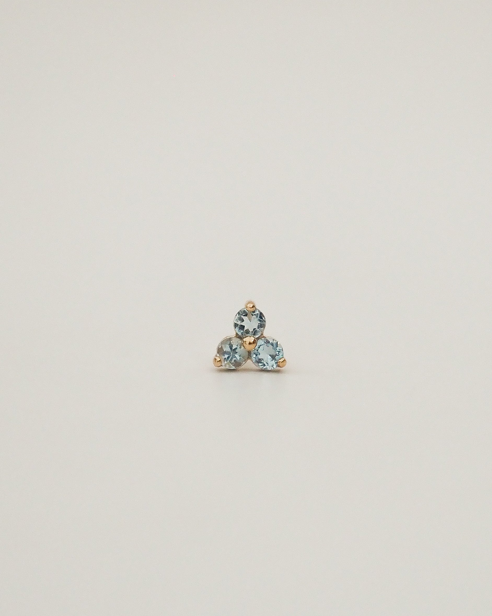TRILOGY STUD EARRING AQUAMARINES