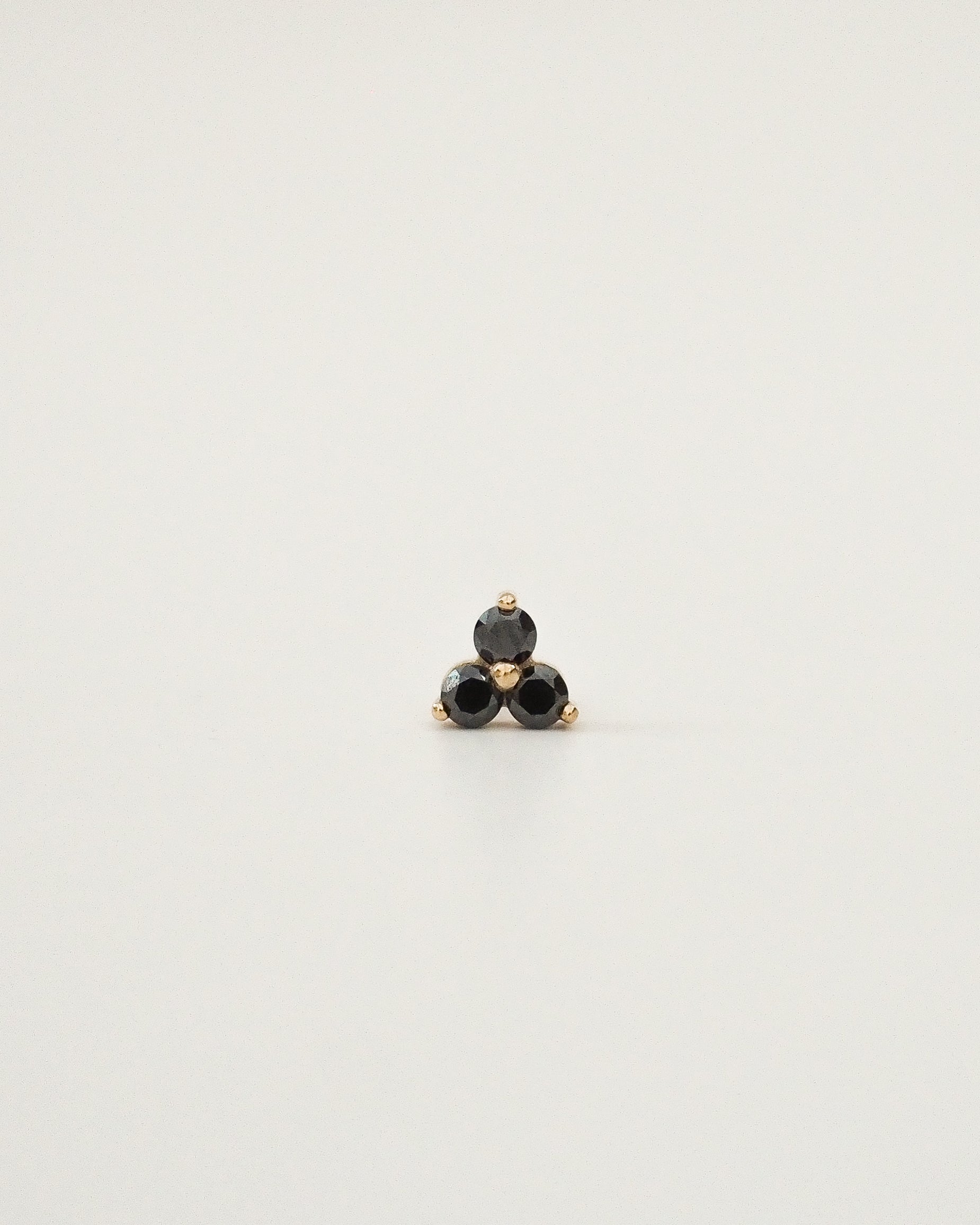TRILOGY STUD EARRING BLACK DIAMONDS