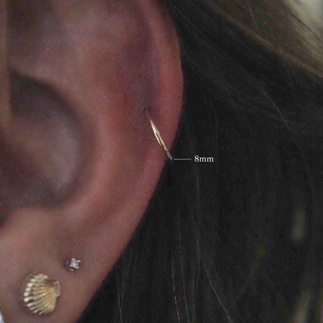 14k IDEAL PIERCING HOOP