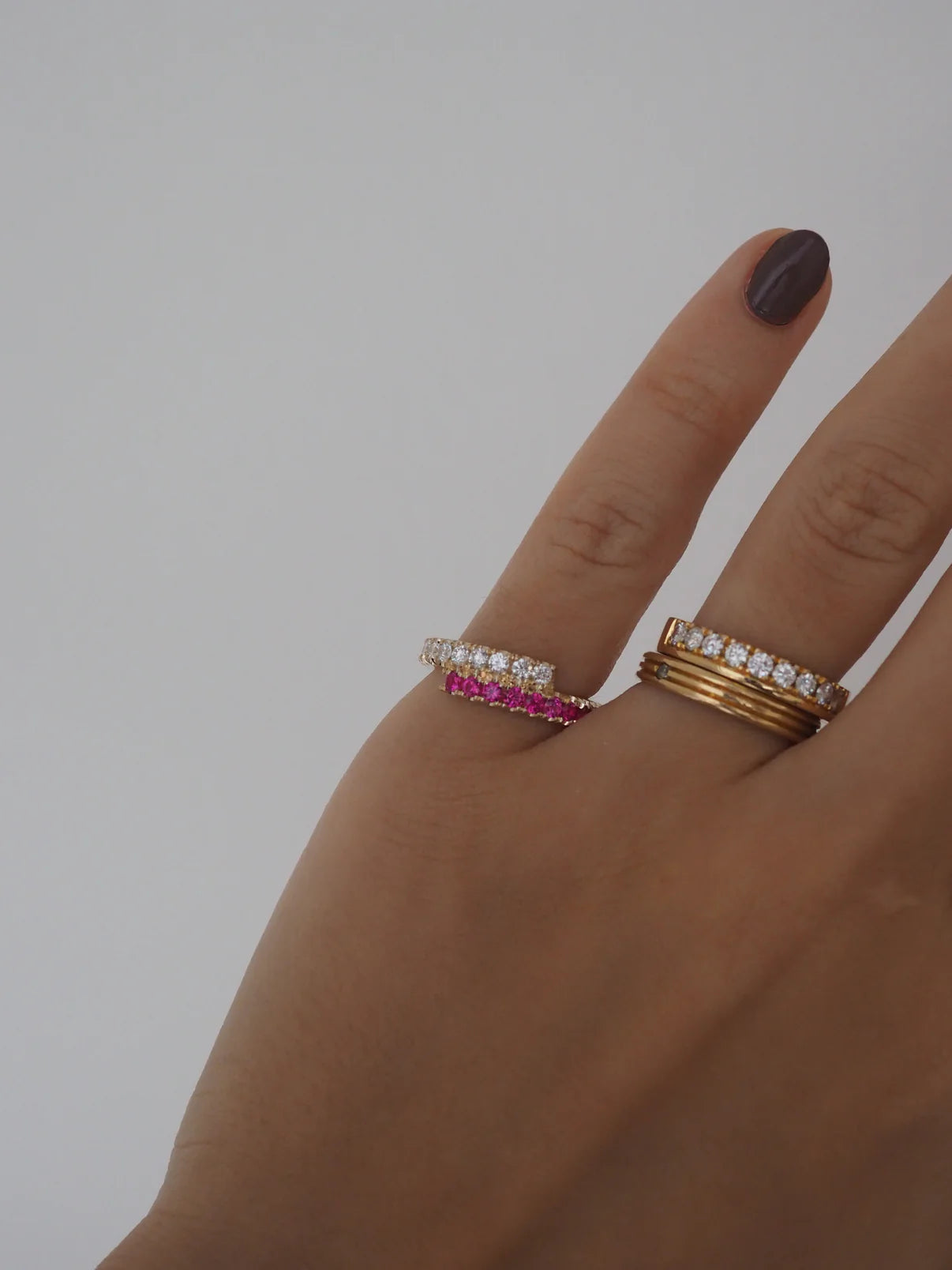 ZAIDA PINKY RING RUBIES & DIAMONDS