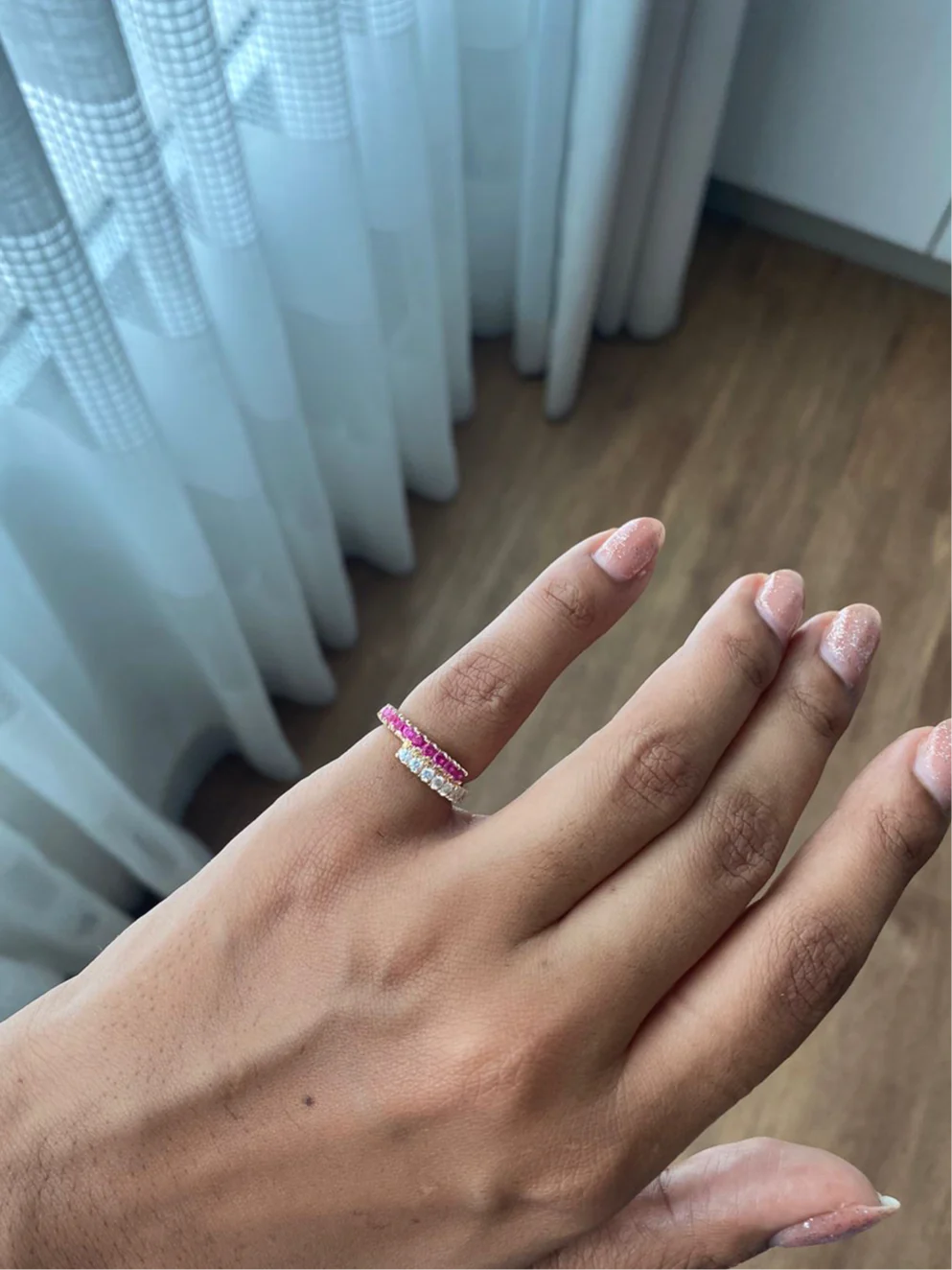 ZAIDA PINKY RING RUBIES & DIAMONDS