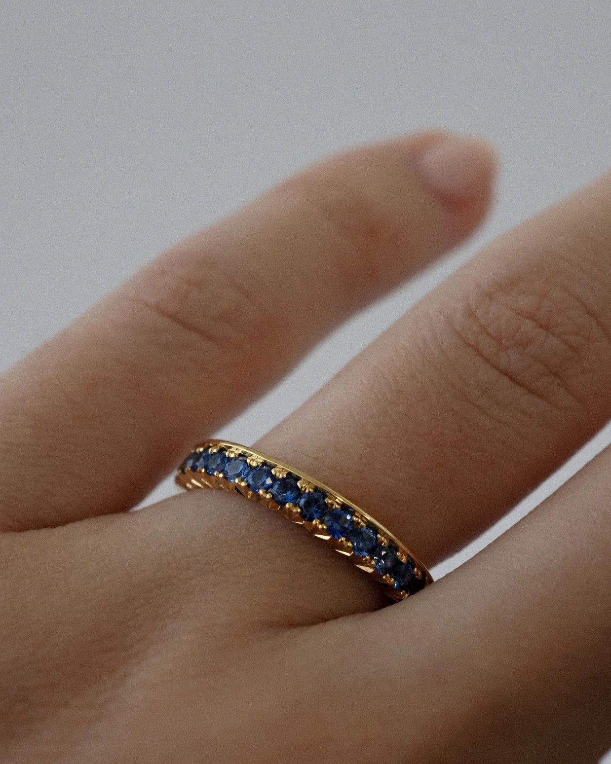 BORJA SAPPHIRES RING - 10K SOLID GOLD - SIZE 6.5US
