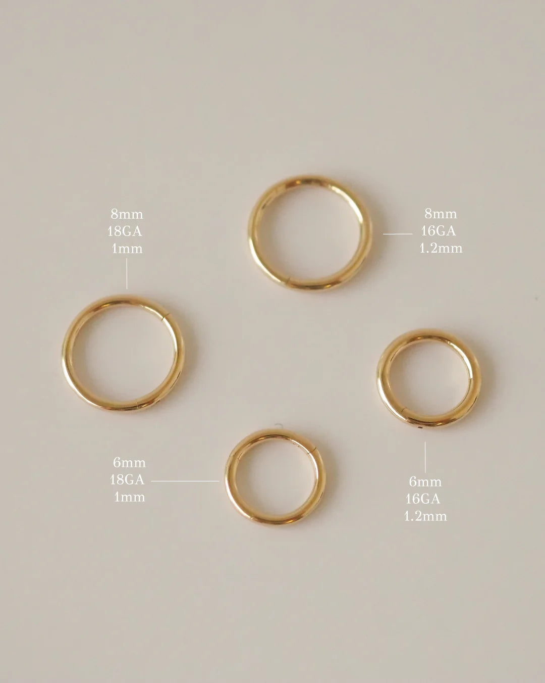14k IDEAL PIERCING HOOP
