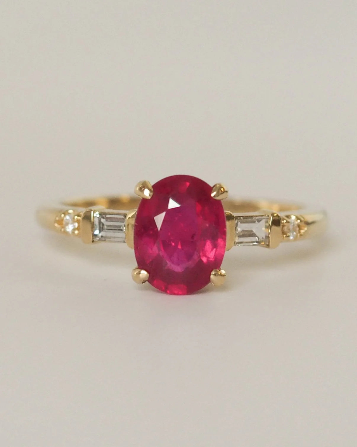 RUBY AND DIAMONDS ENGAGEMENT RING